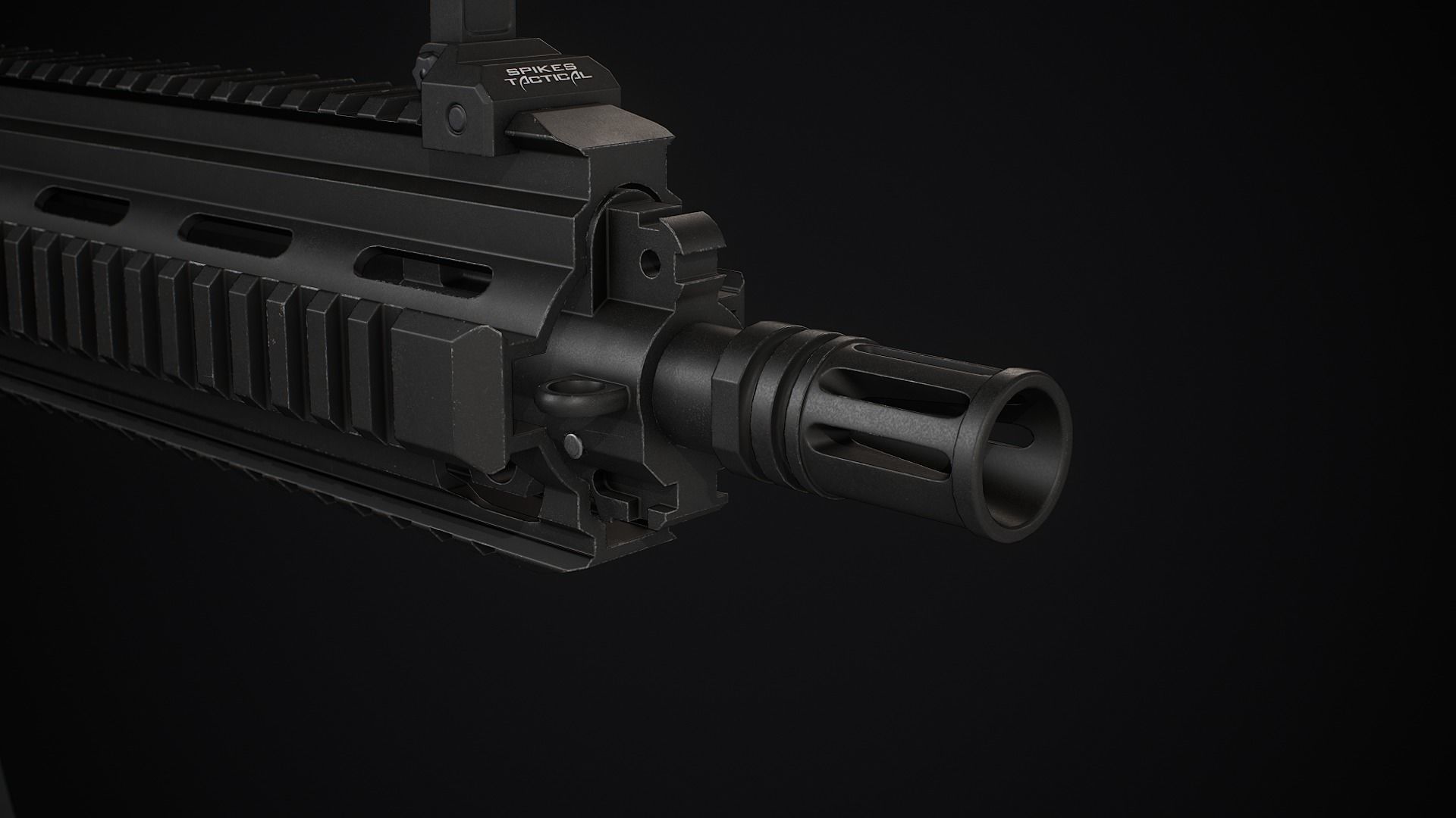 HK416 Modular Low-poly 3D model_10