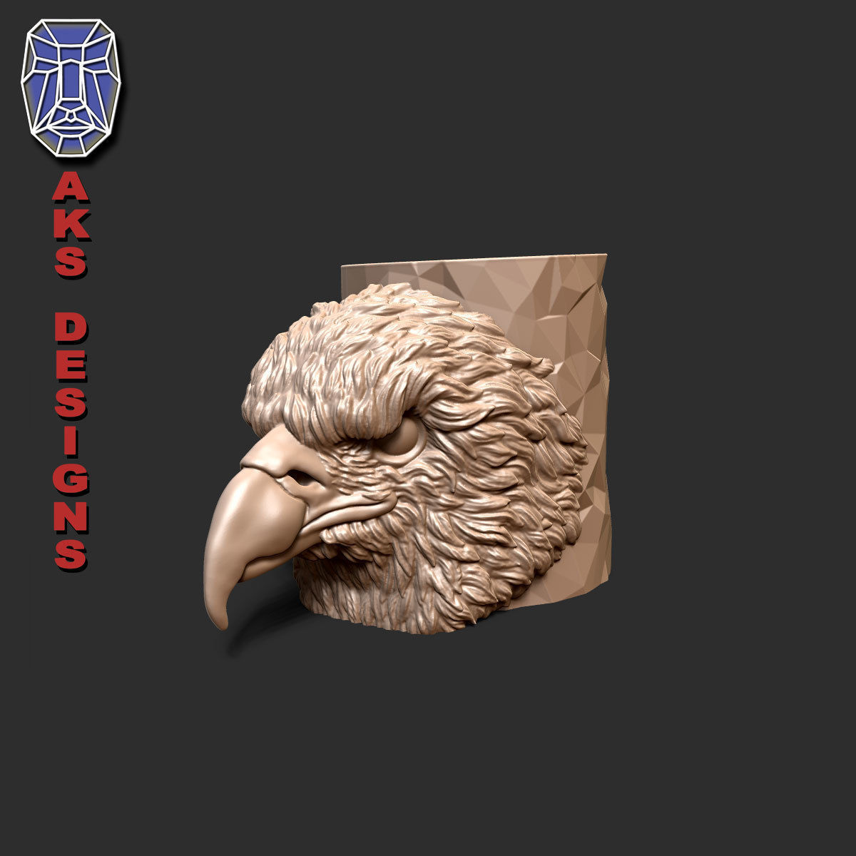 Eagle version 1 Flowerpot 3D print model_1