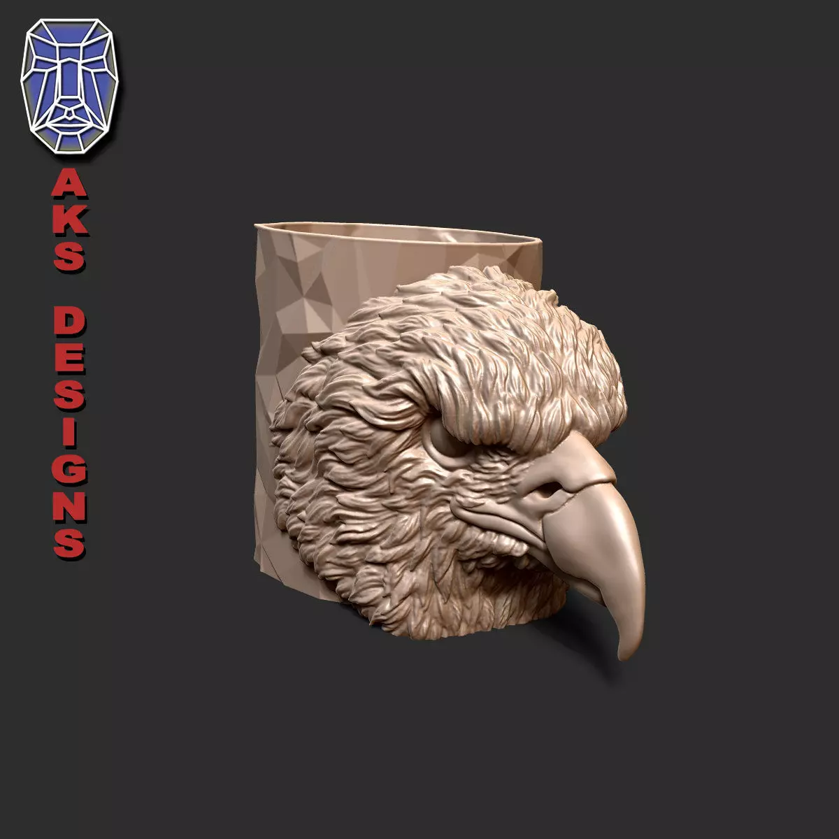 Eagle version 1 Flowerpot 3D print model_0