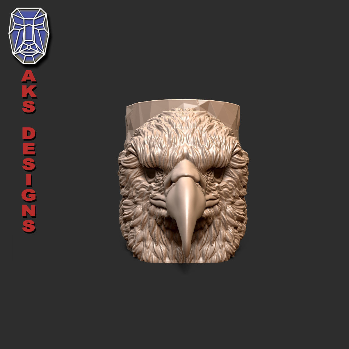 Eagle version 1 Flowerpot 3D print model_6