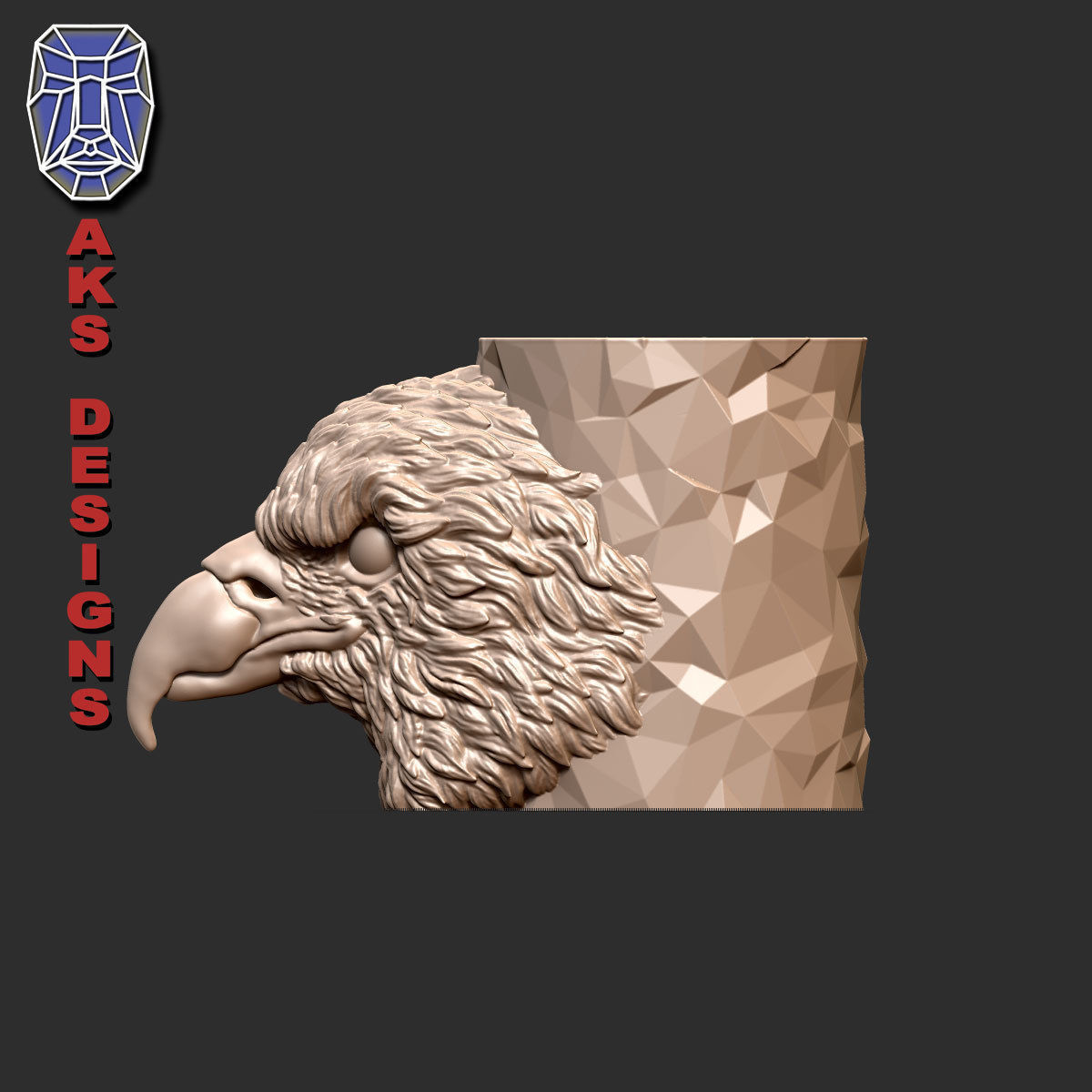 Eagle version 1 Flowerpot 3D print model_2