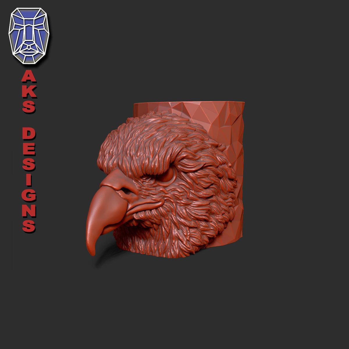 Eagle version 1 Flowerpot 3D print model_10