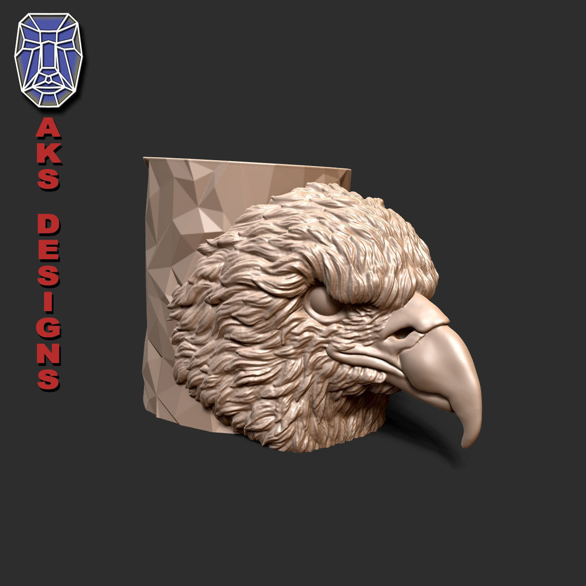 Eagle version 1 Flowerpot 3D print model_5