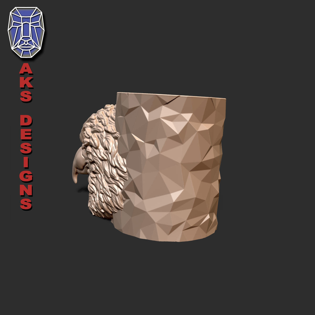 Eagle version 1 Flowerpot 3D print model_3