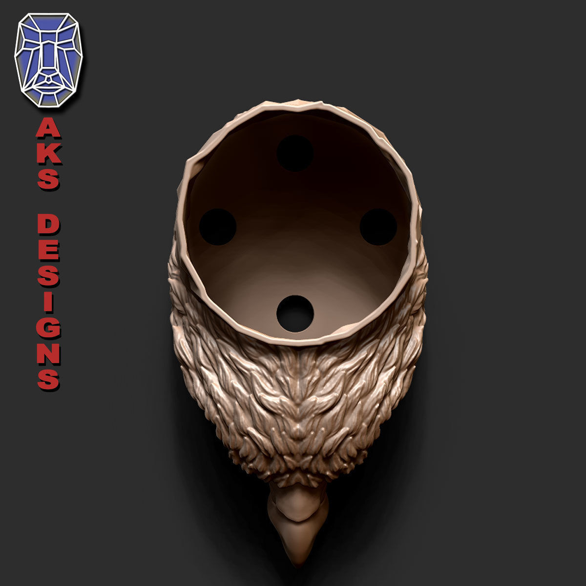 Eagle version 1 Flowerpot 3D print model_7