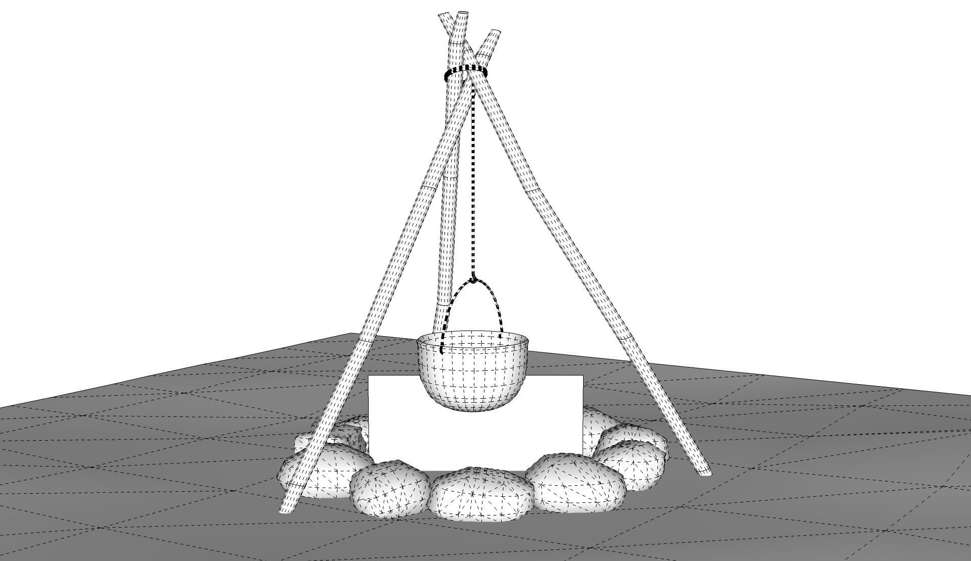 Bonfire Campfire 3D model_12