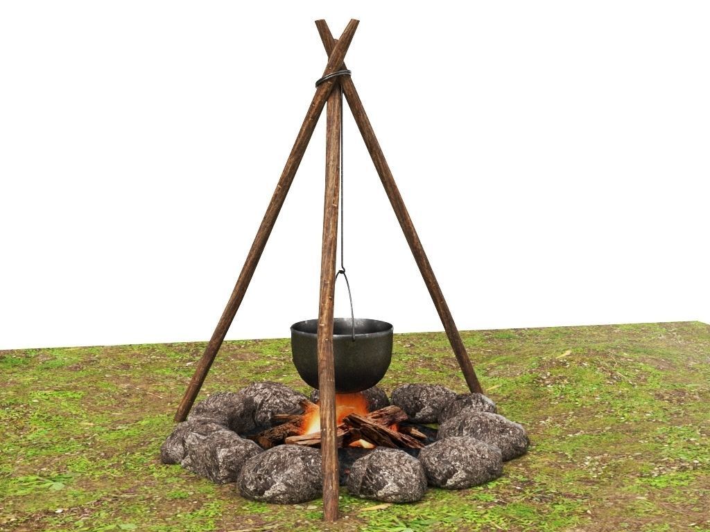 Bonfire Campfire 3D model_1