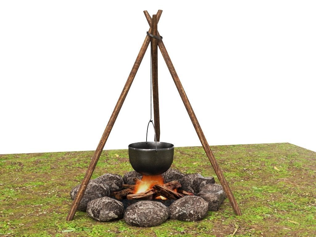 Bonfire Campfire 3D model_5