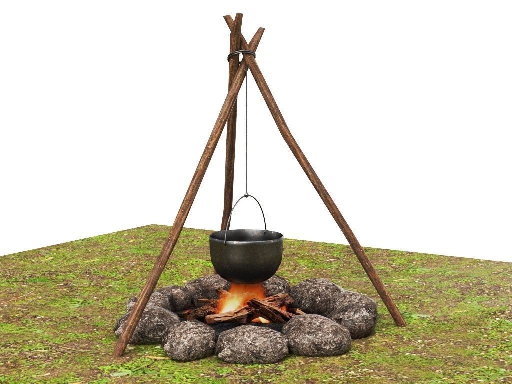 Bonfire Campfire 3D model_2