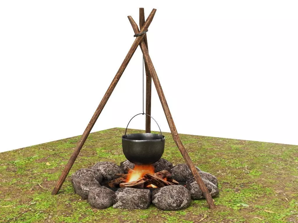 Bonfire Campfire 3D model_0