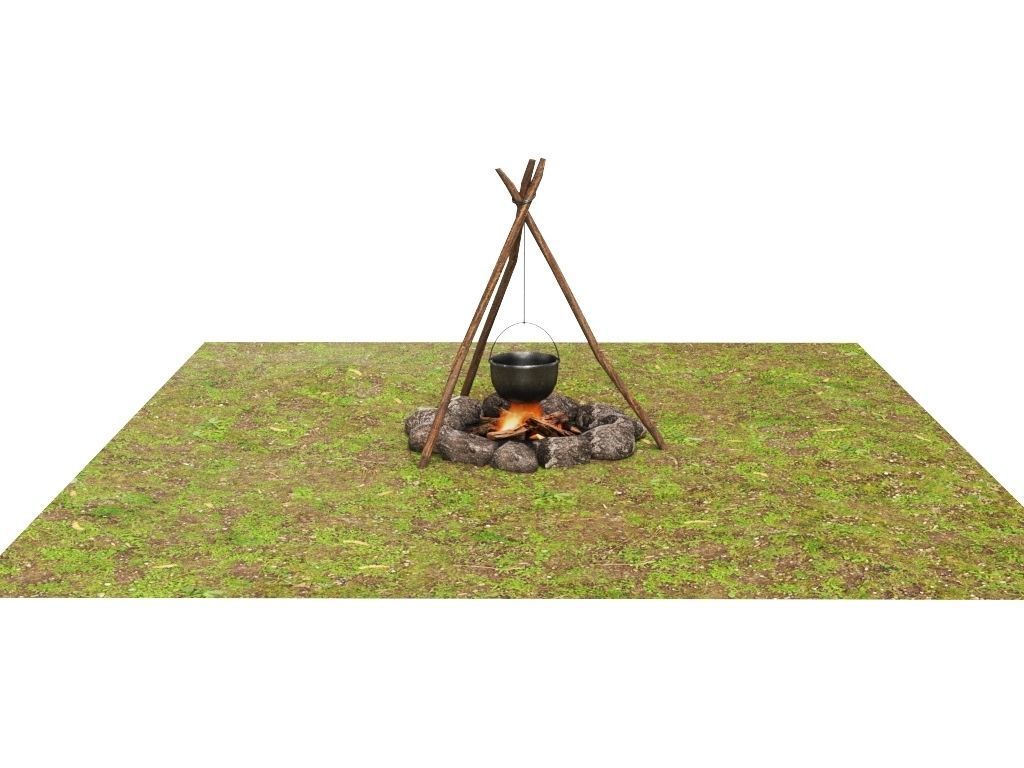 Bonfire Campfire 3D model_8