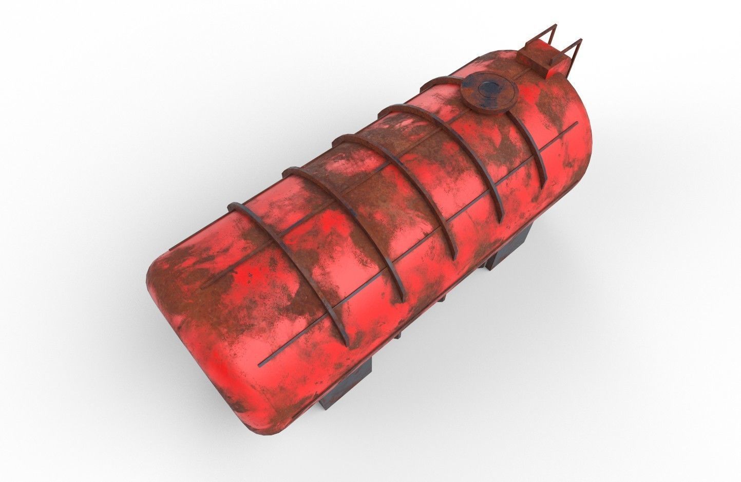 liquid tank M2 - Old Low-poly 3D model_9