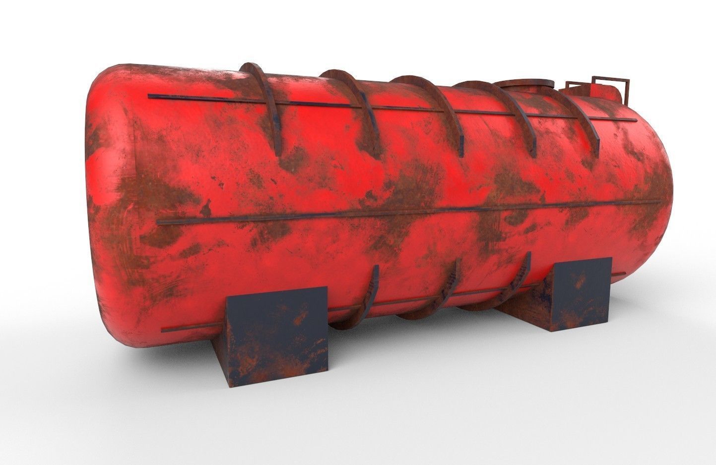 liquid tank M2 - Old Low-poly 3D model_8