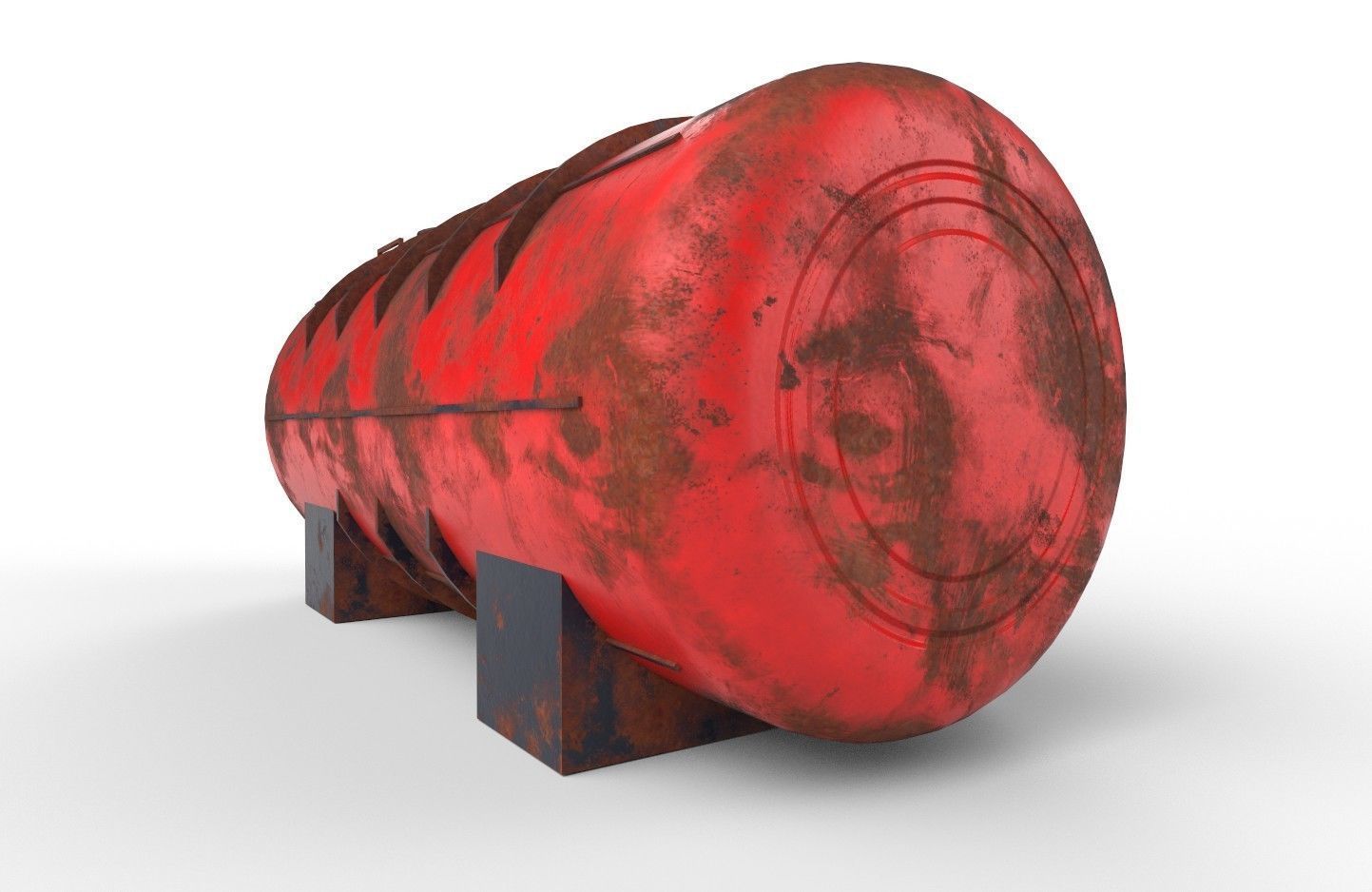 liquid tank M2 - Old Low-poly 3D model_23