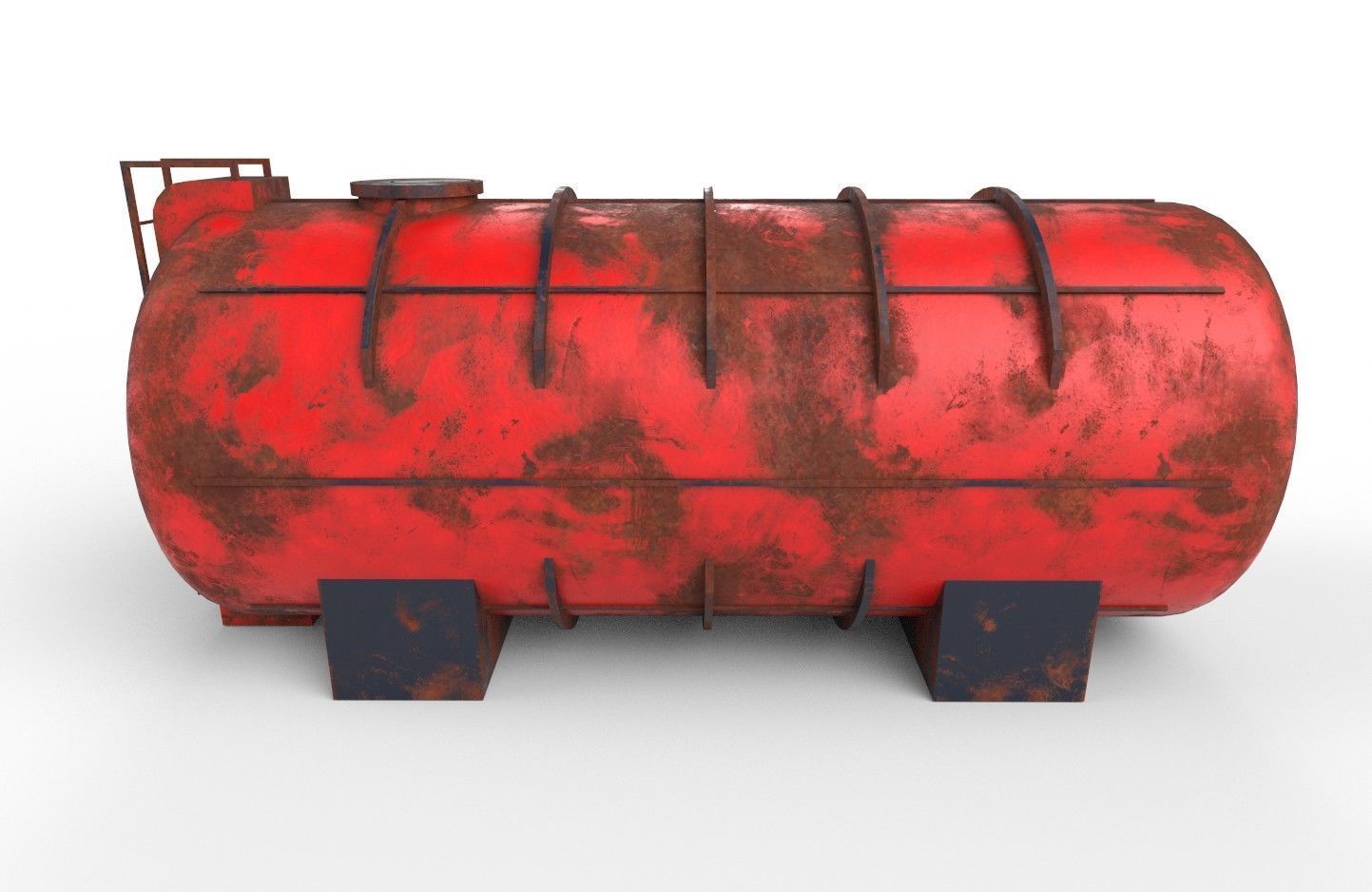 liquid tank M2 - Old Low-poly 3D model_3