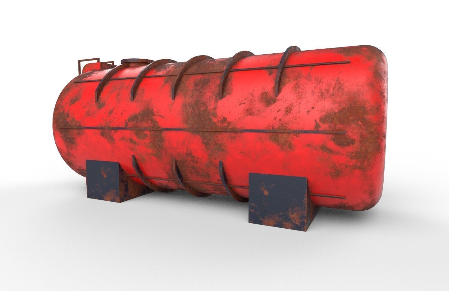 liquid tank M2 - Old Low-poly 3D model_20