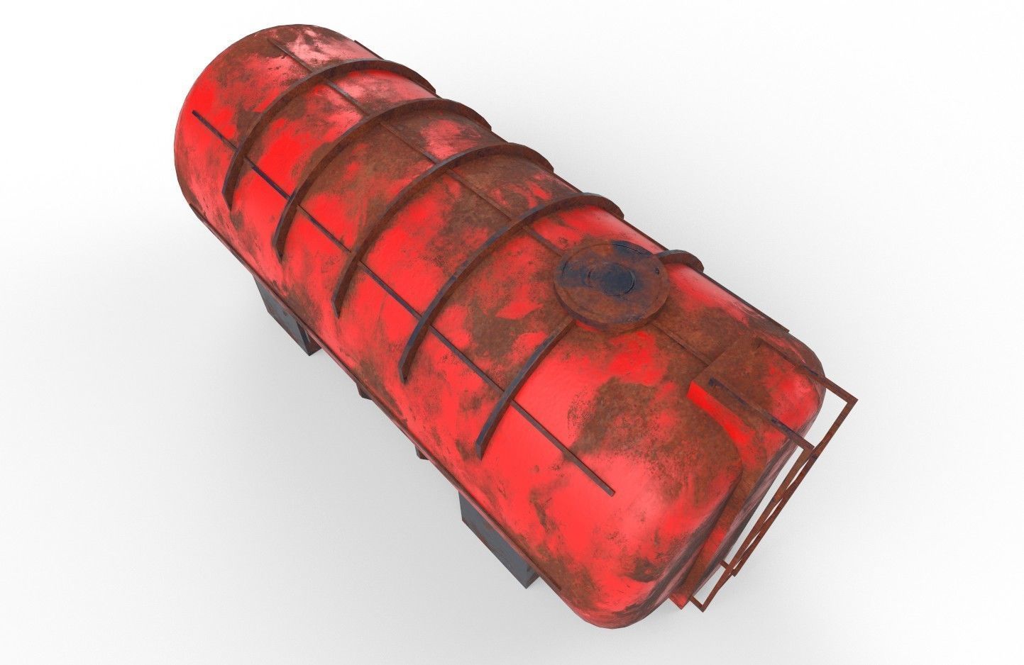 liquid tank M2 - Old Low-poly 3D model_30