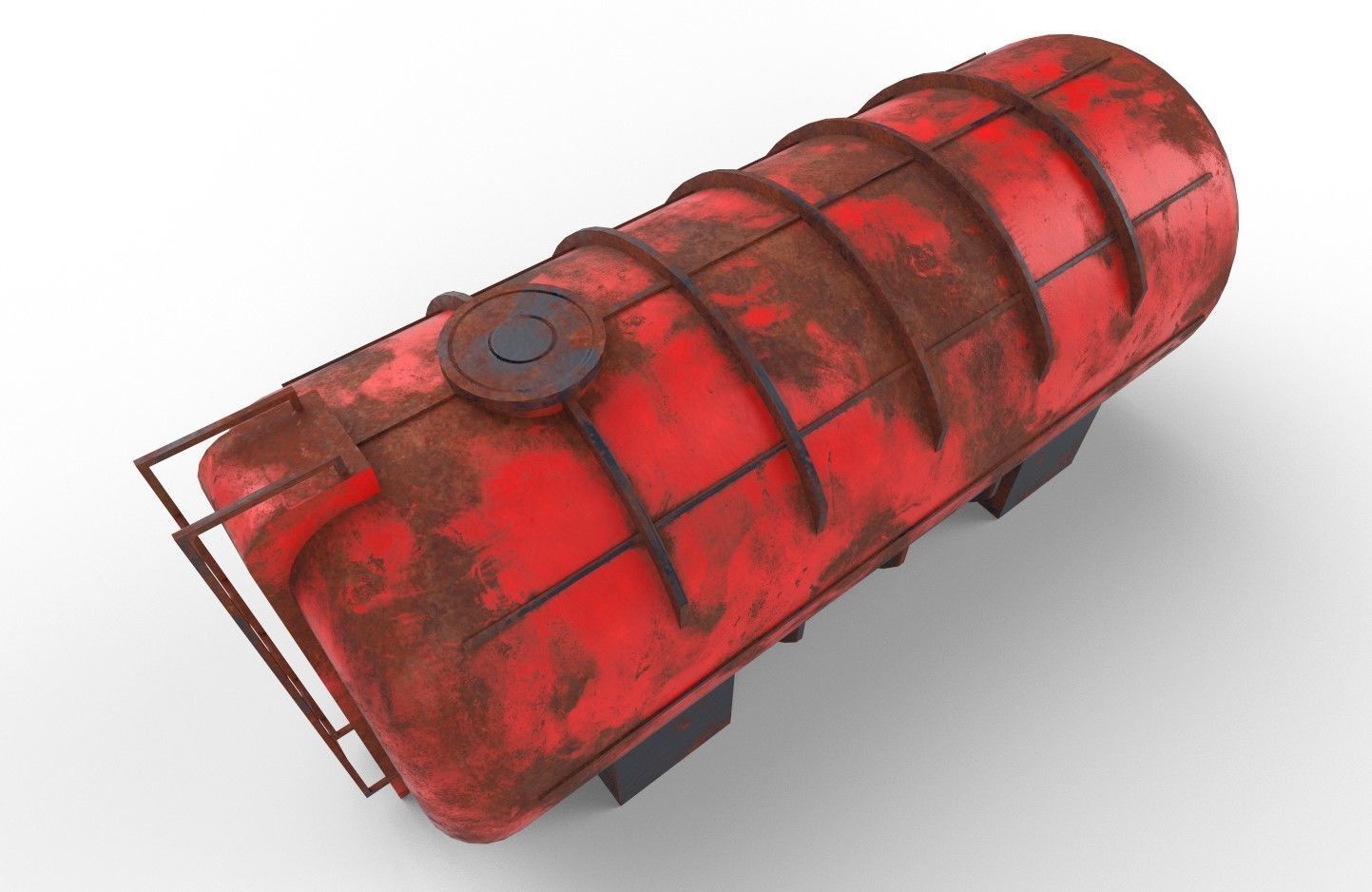 liquid tank M2 - Old Low-poly 3D model_26