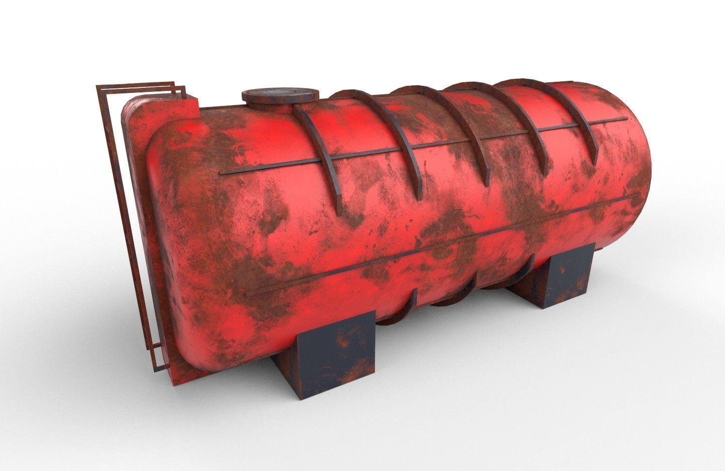 liquid tank M2 - Old Low-poly 3D model_1