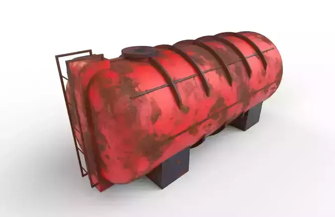 liquid tank M2 - Old Low-poly 3D model liquid tank M2 - Old Low-poly 3D model