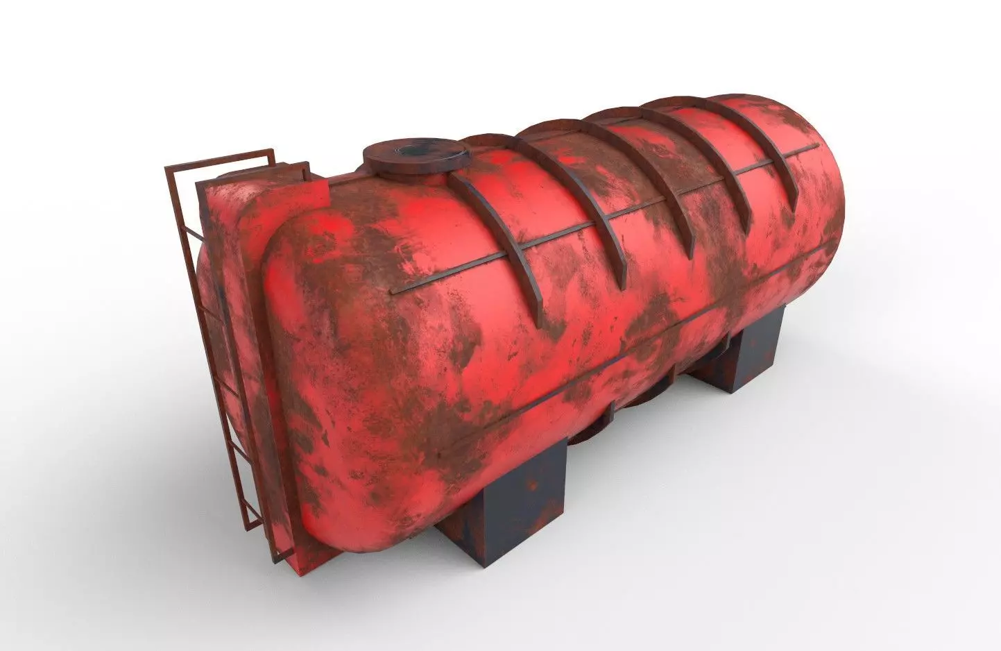 liquid tank M2 - Old Low-poly 3D model_0