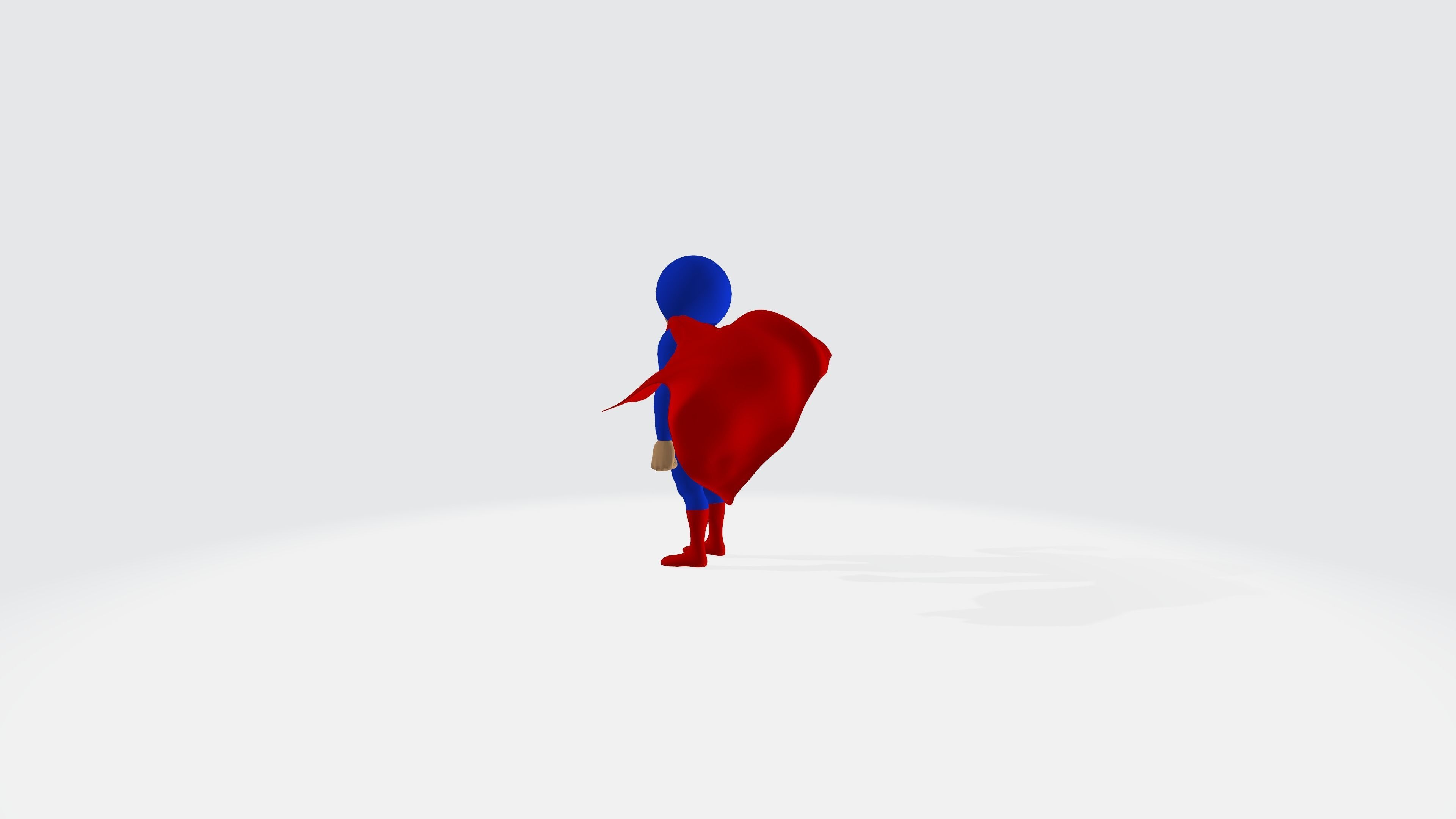 3D Super Man Cartoon 3D model_8