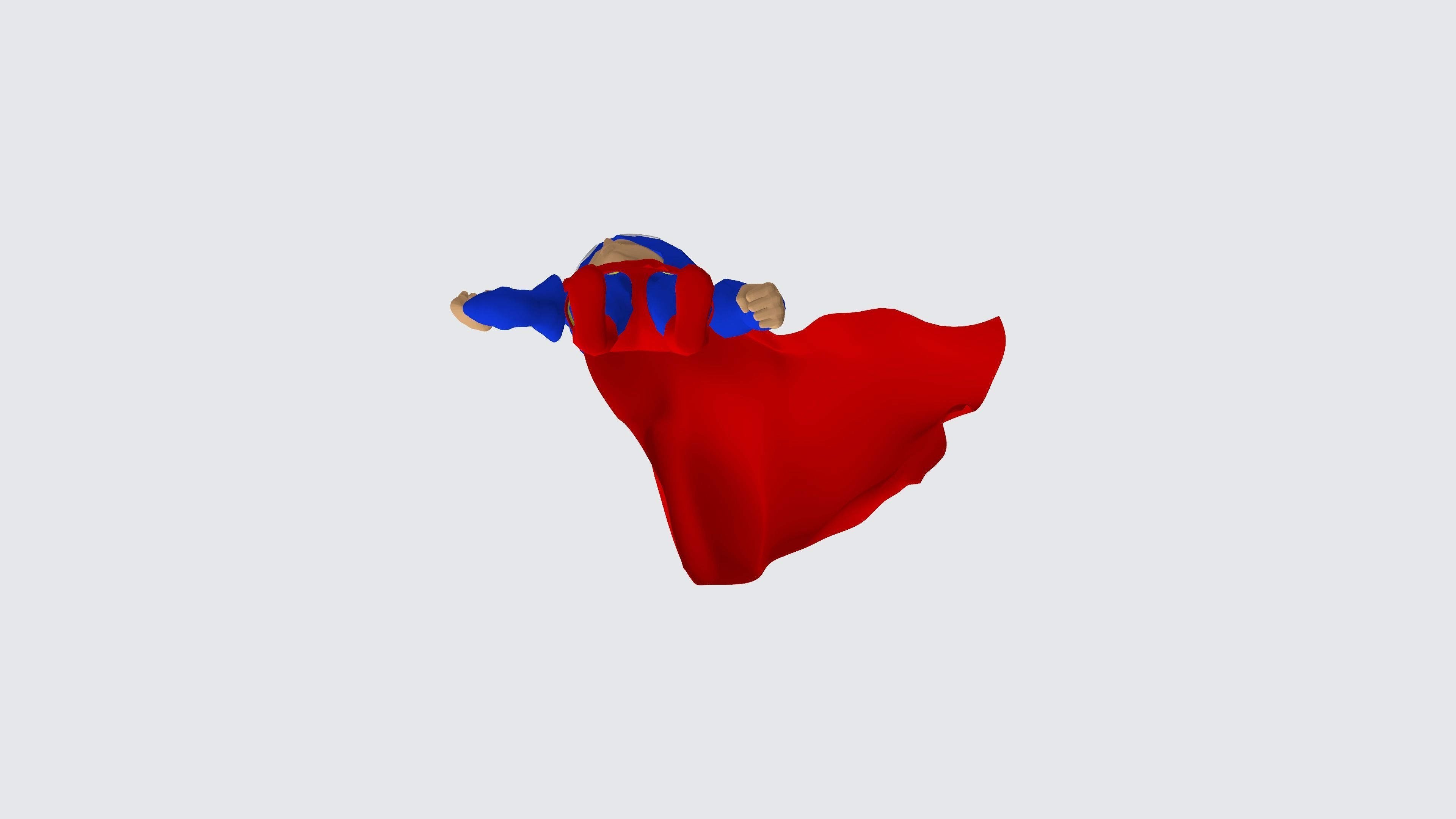 3D Super Man Cartoon 3D model_21