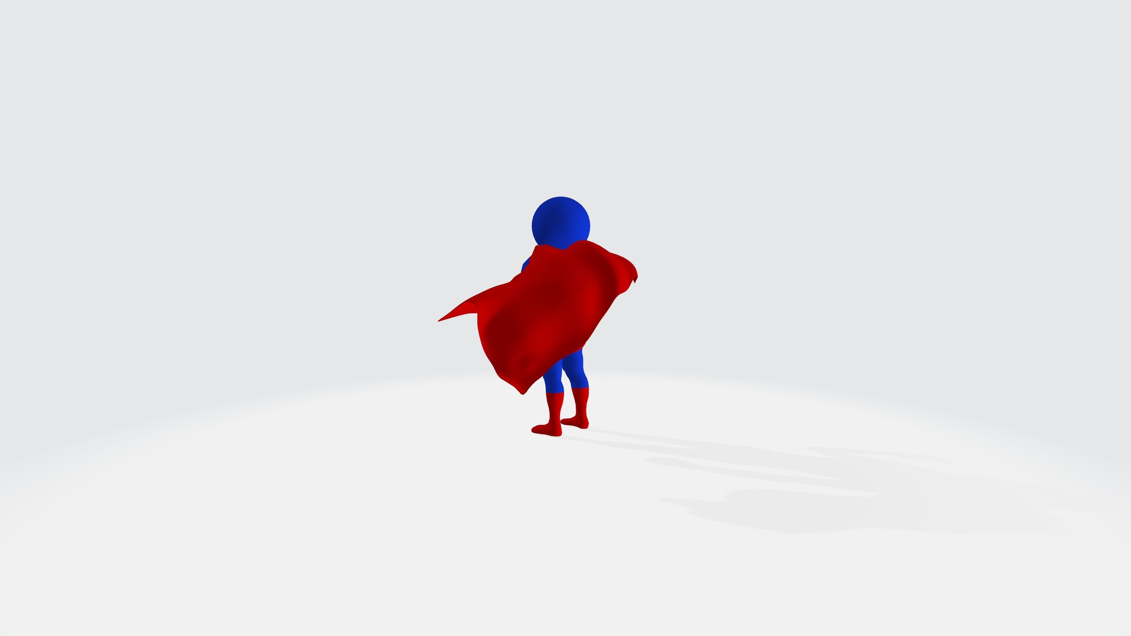 3D Super Man Cartoon 3D model_9