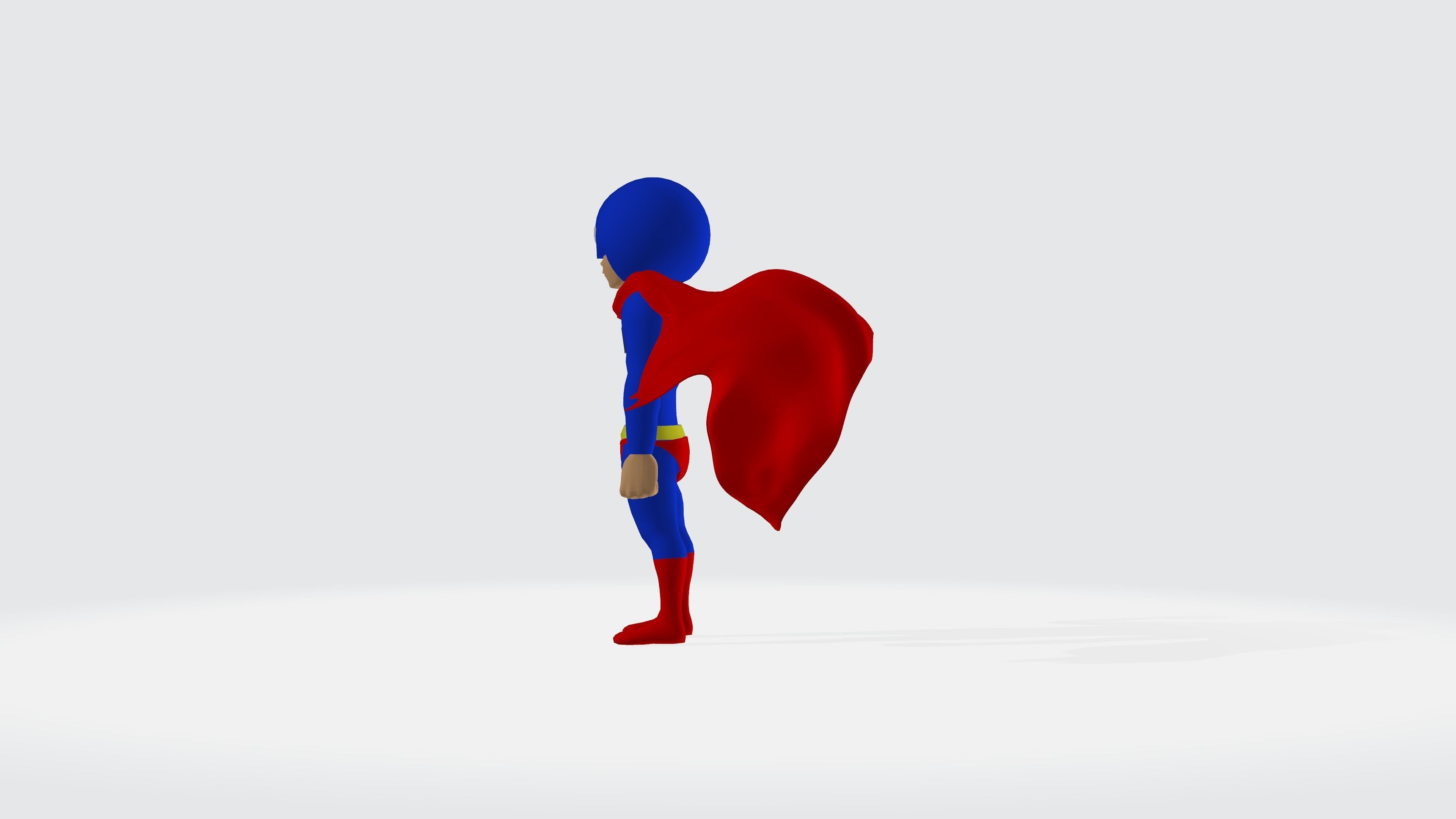 3D Super Man Cartoon 3D model_22