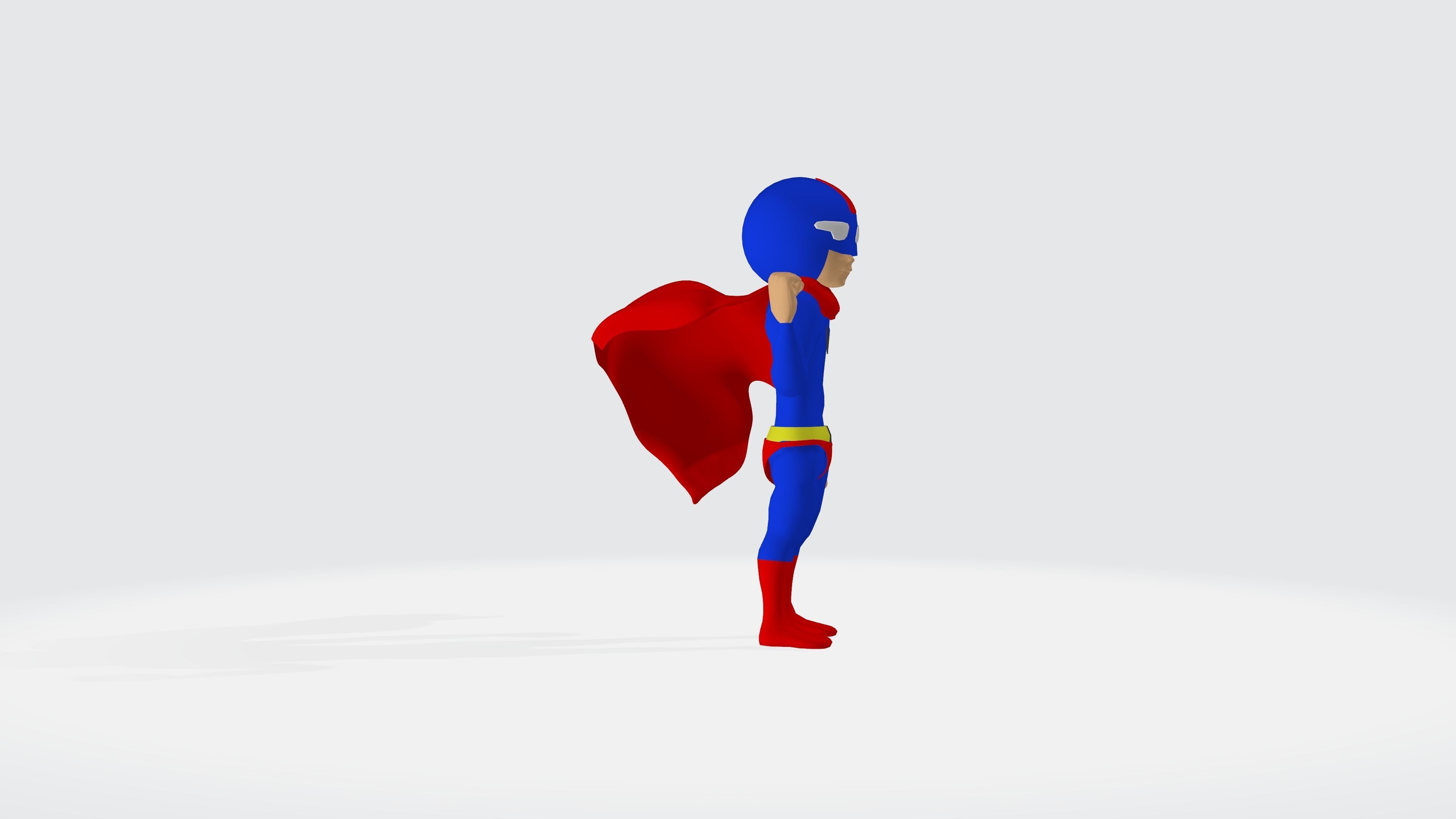 3D Super Man Cartoon 3D model_23