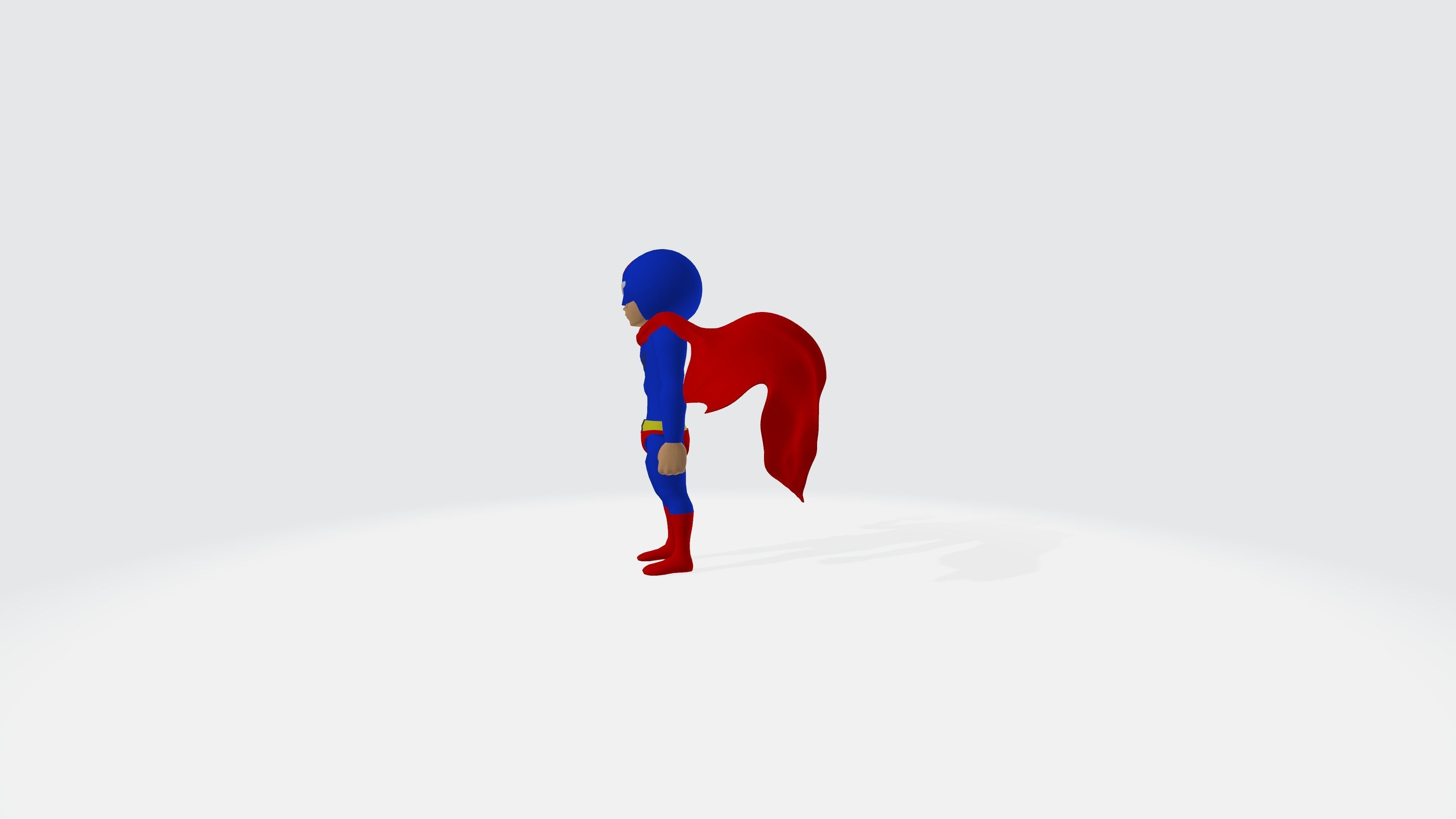 3D Super Man Cartoon 3D model_6