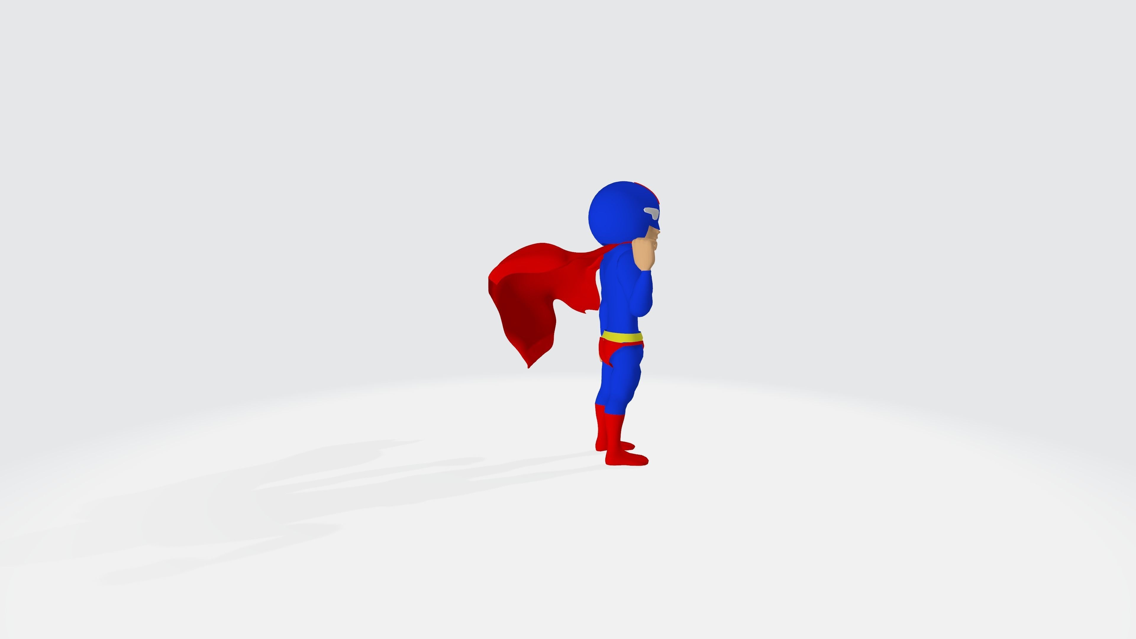 3D Super Man Cartoon 3D model_16