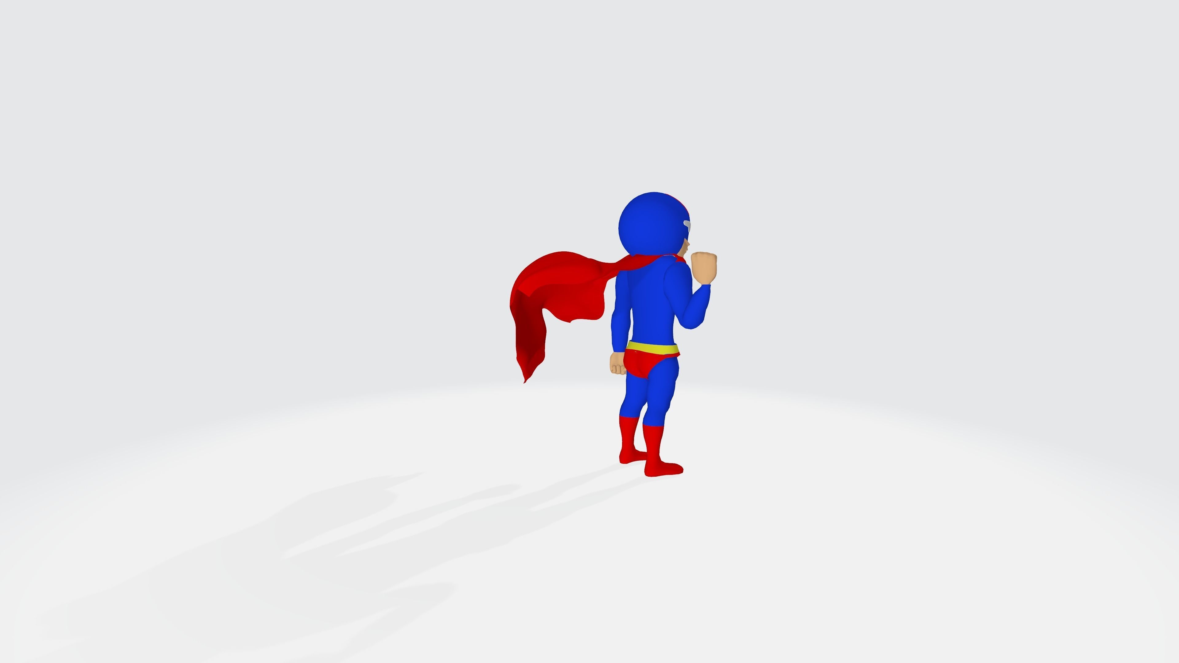 3D Super Man Cartoon 3D model_15