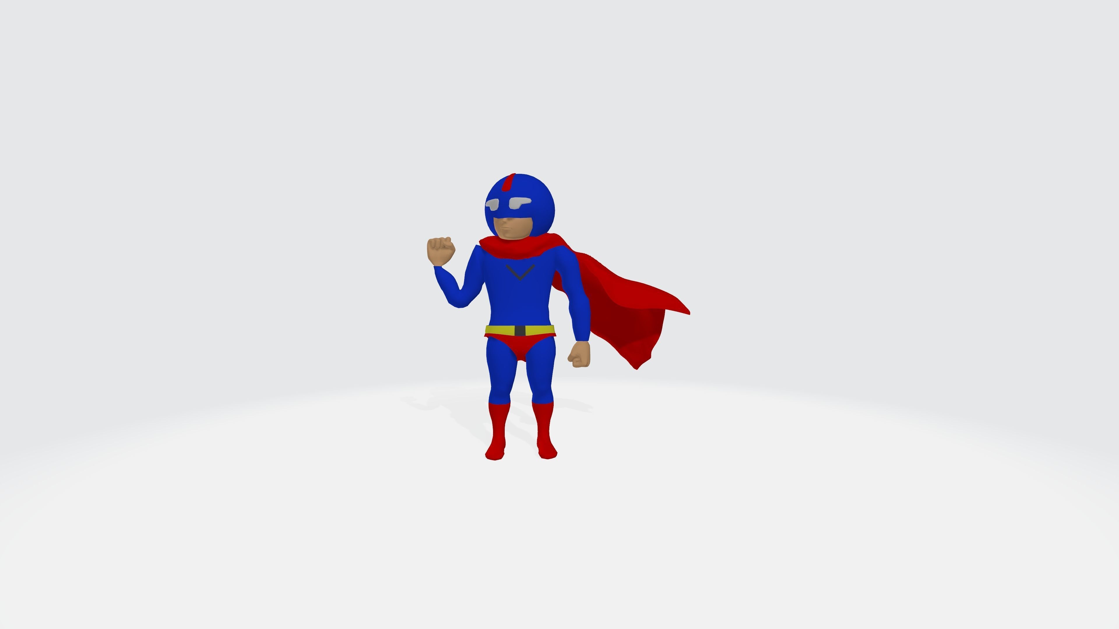 3D Super Man Cartoon 3D model_19