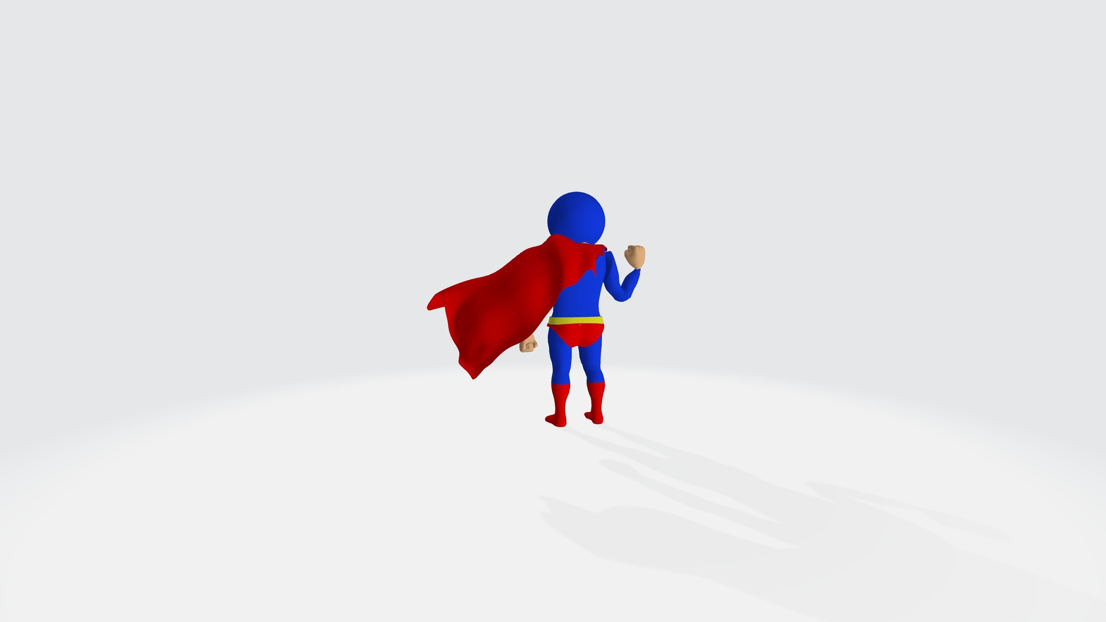 3D Super Man Cartoon 3D model_11