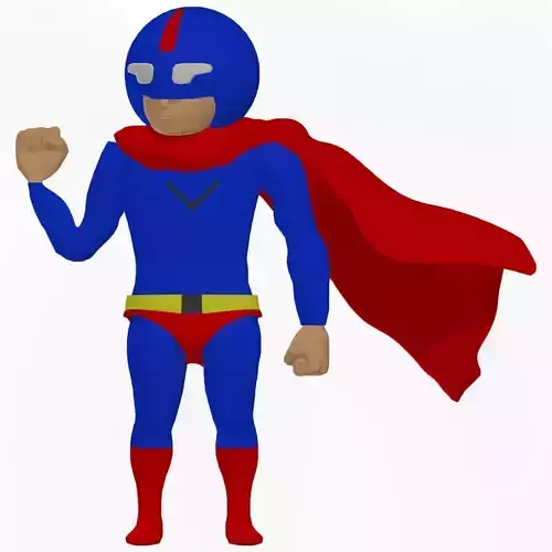3D Super Man Cartoon 3D model