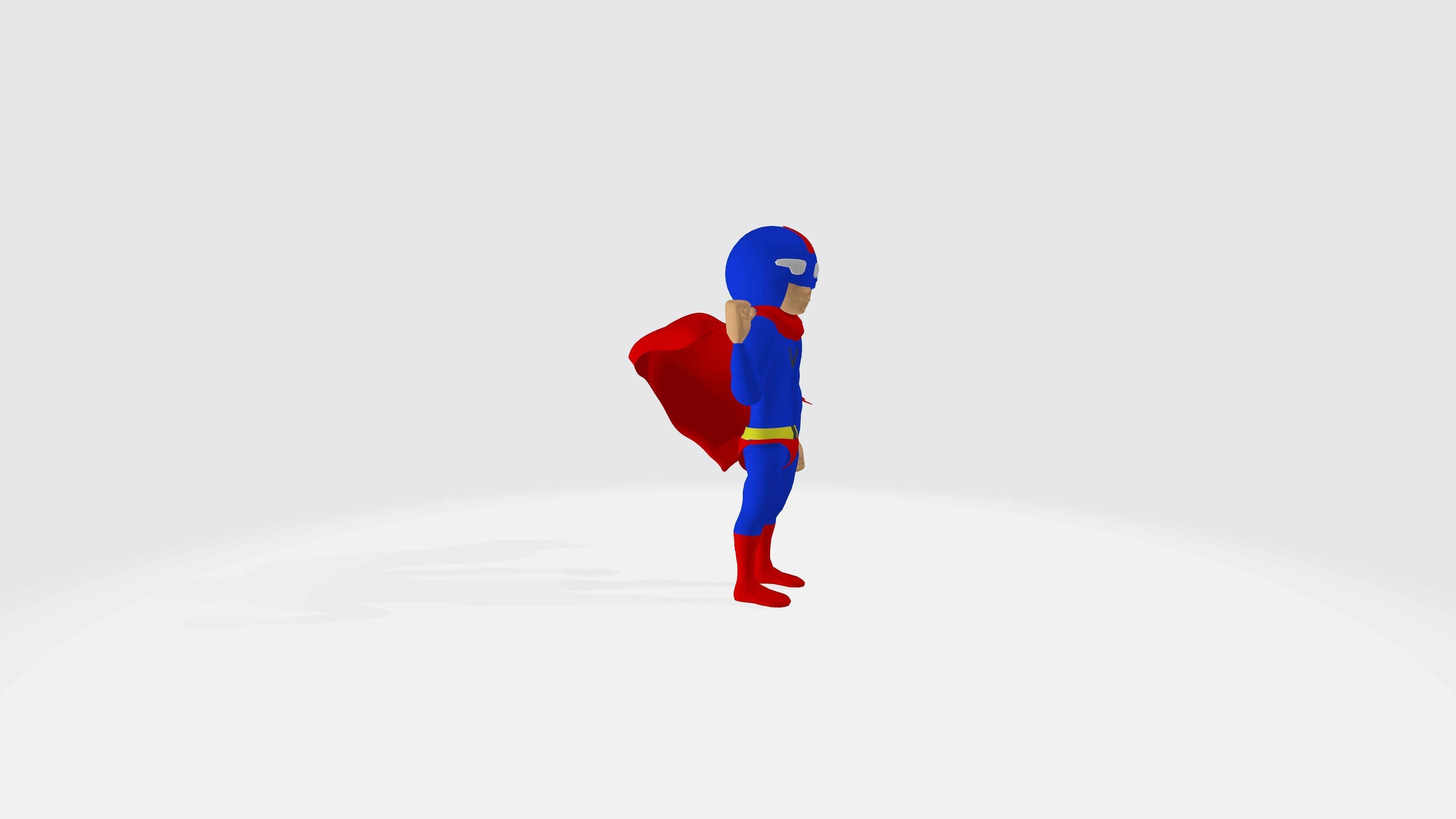 3D Super Man Cartoon 3D model_17