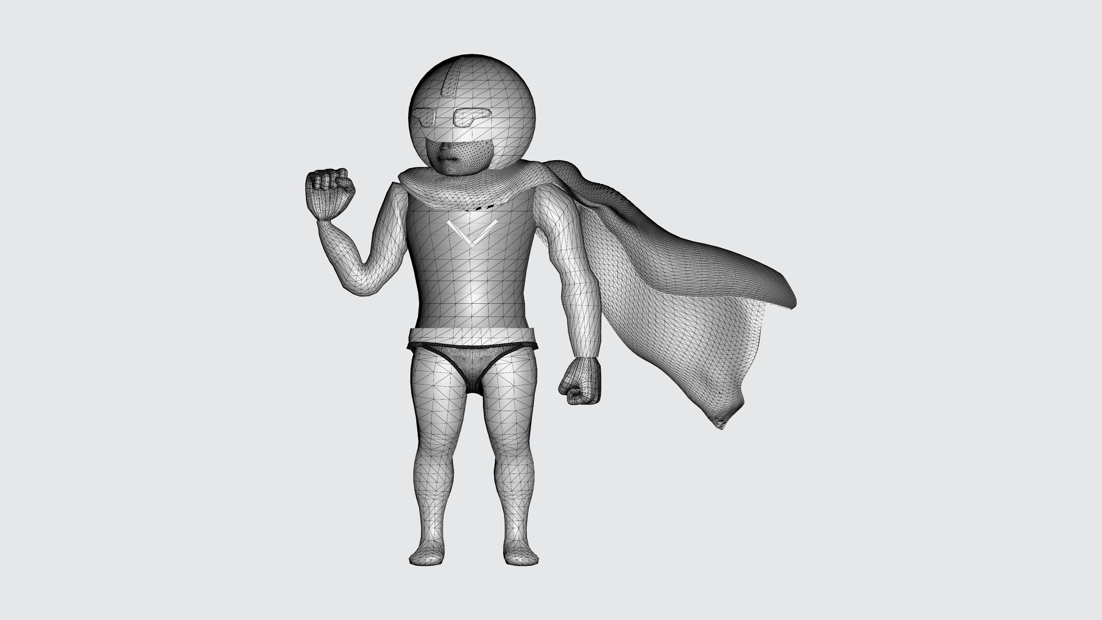 3D Super Man Cartoon 3D model_25
