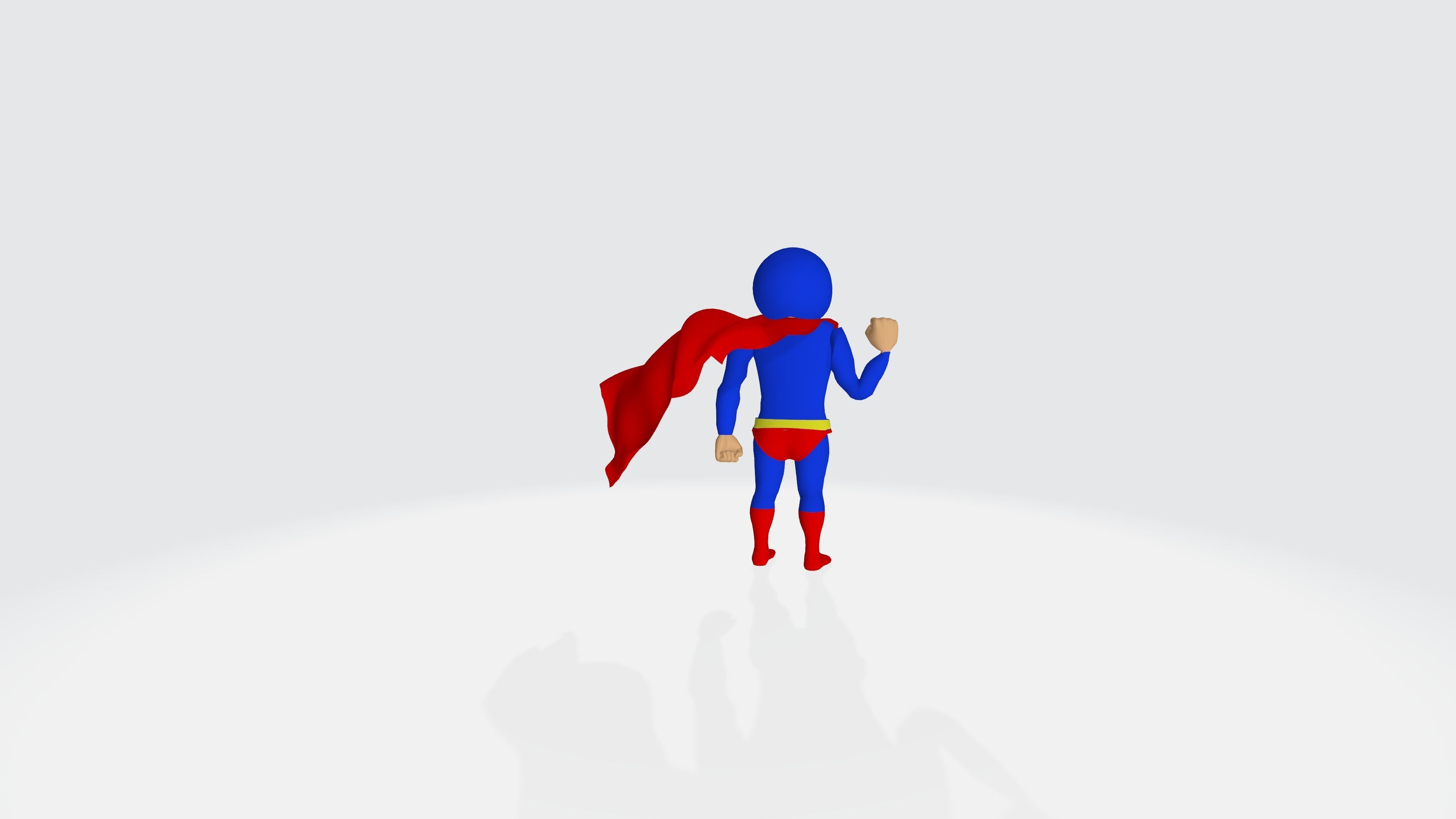 3D Super Man Cartoon 3D model_13