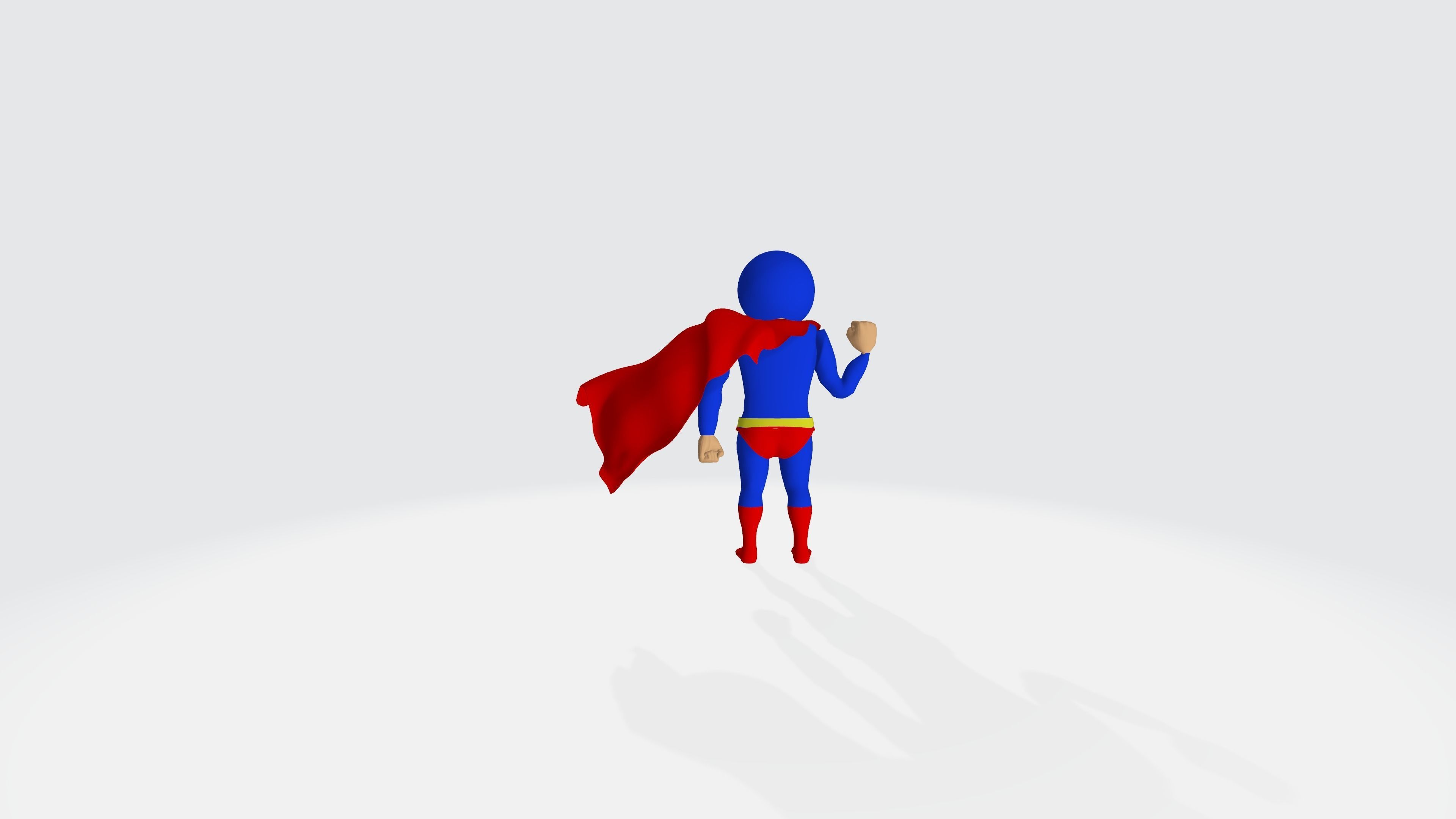 3D Super Man Cartoon 3D model_12