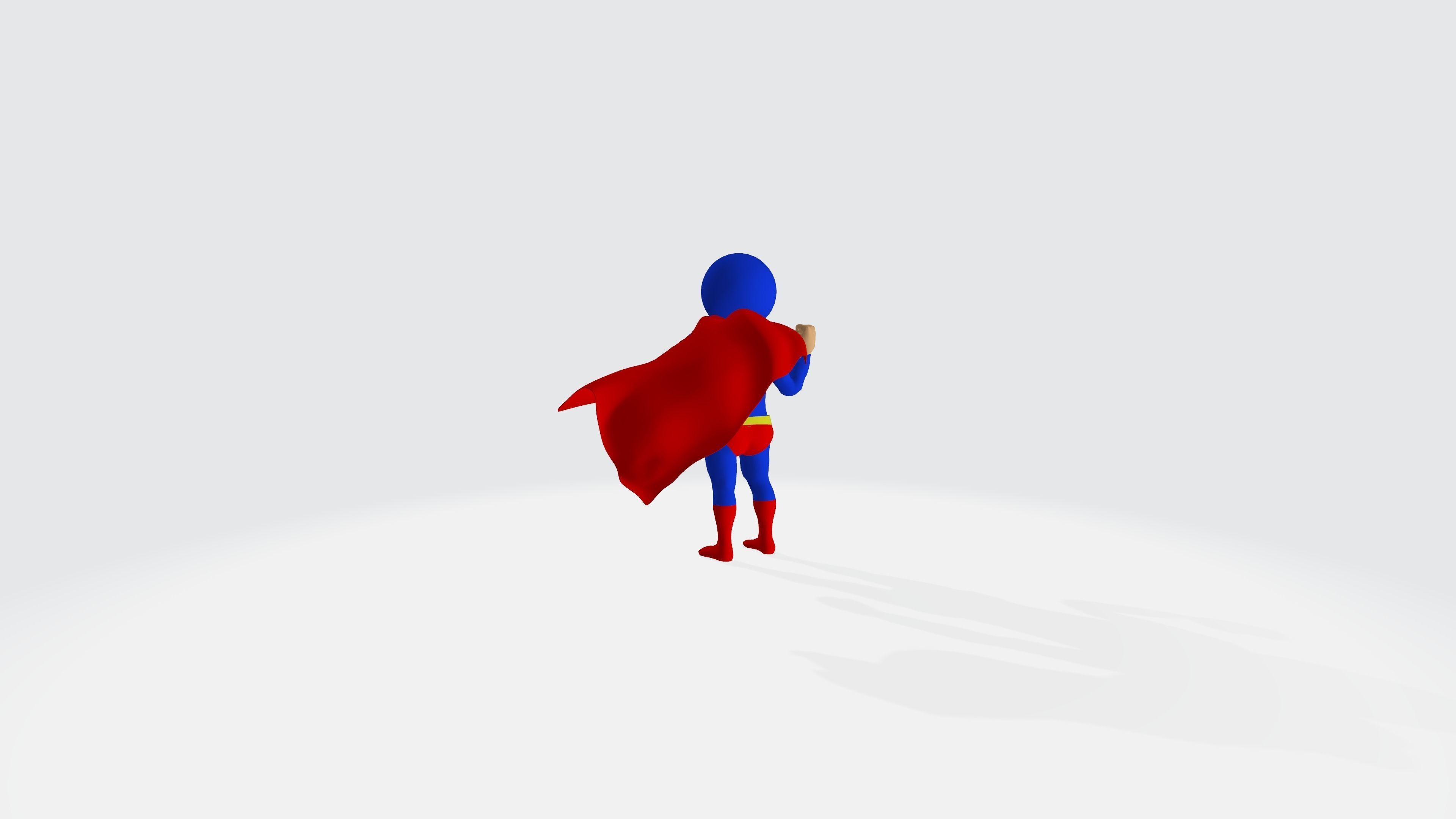 3D Super Man Cartoon 3D model_10
