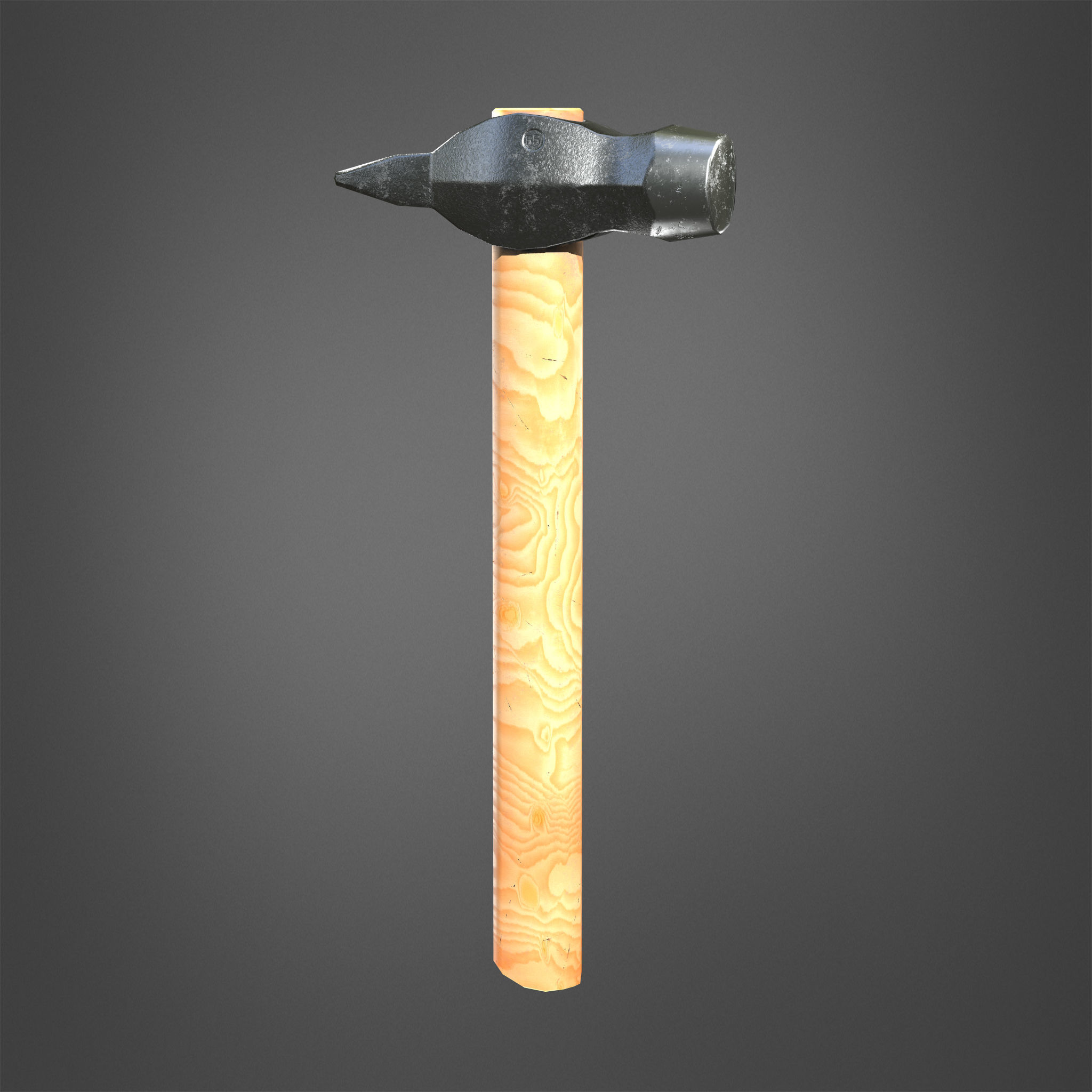 Hammer Realistic Low-poly 3D model_4