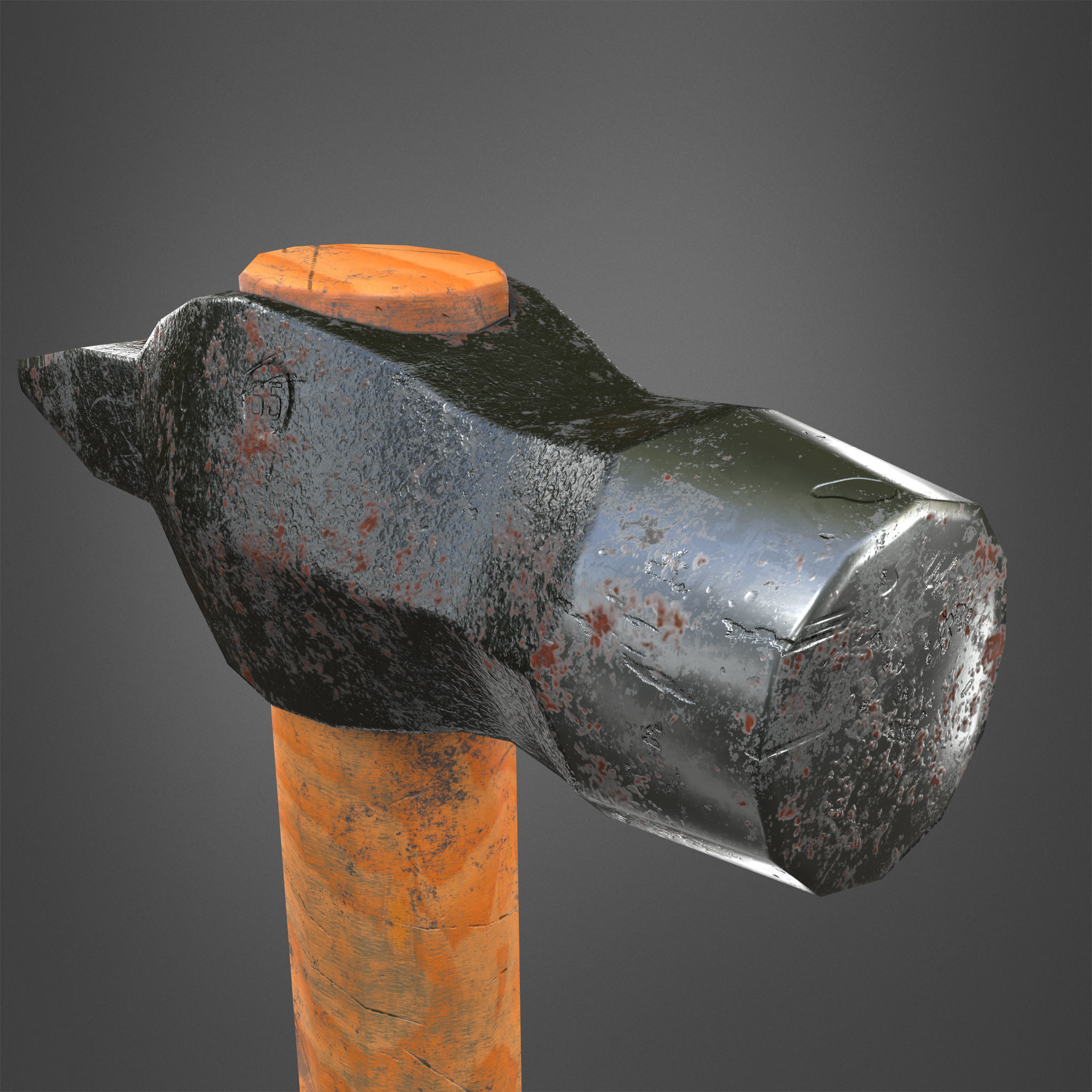 Hammer Realistic Low-poly 3D model_17
