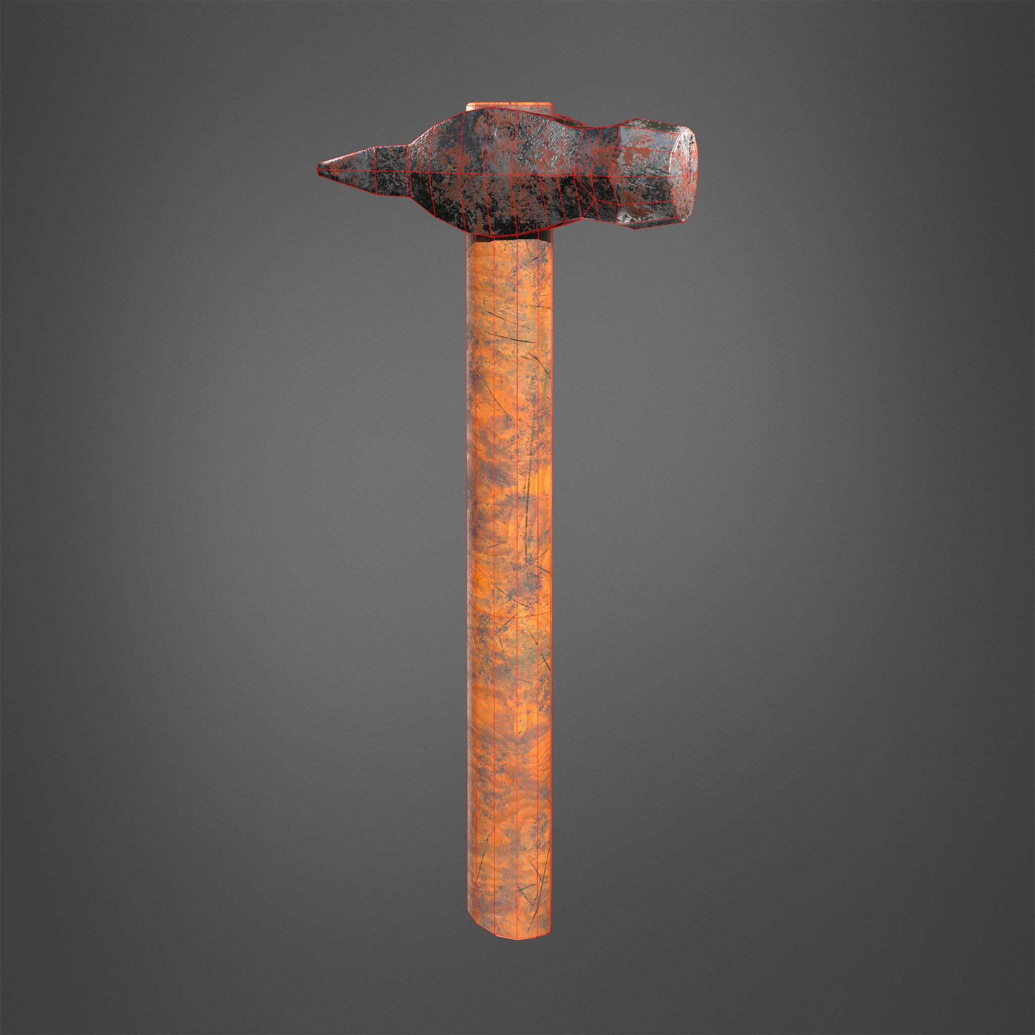 Hammer Realistic Low-poly 3D model_7
