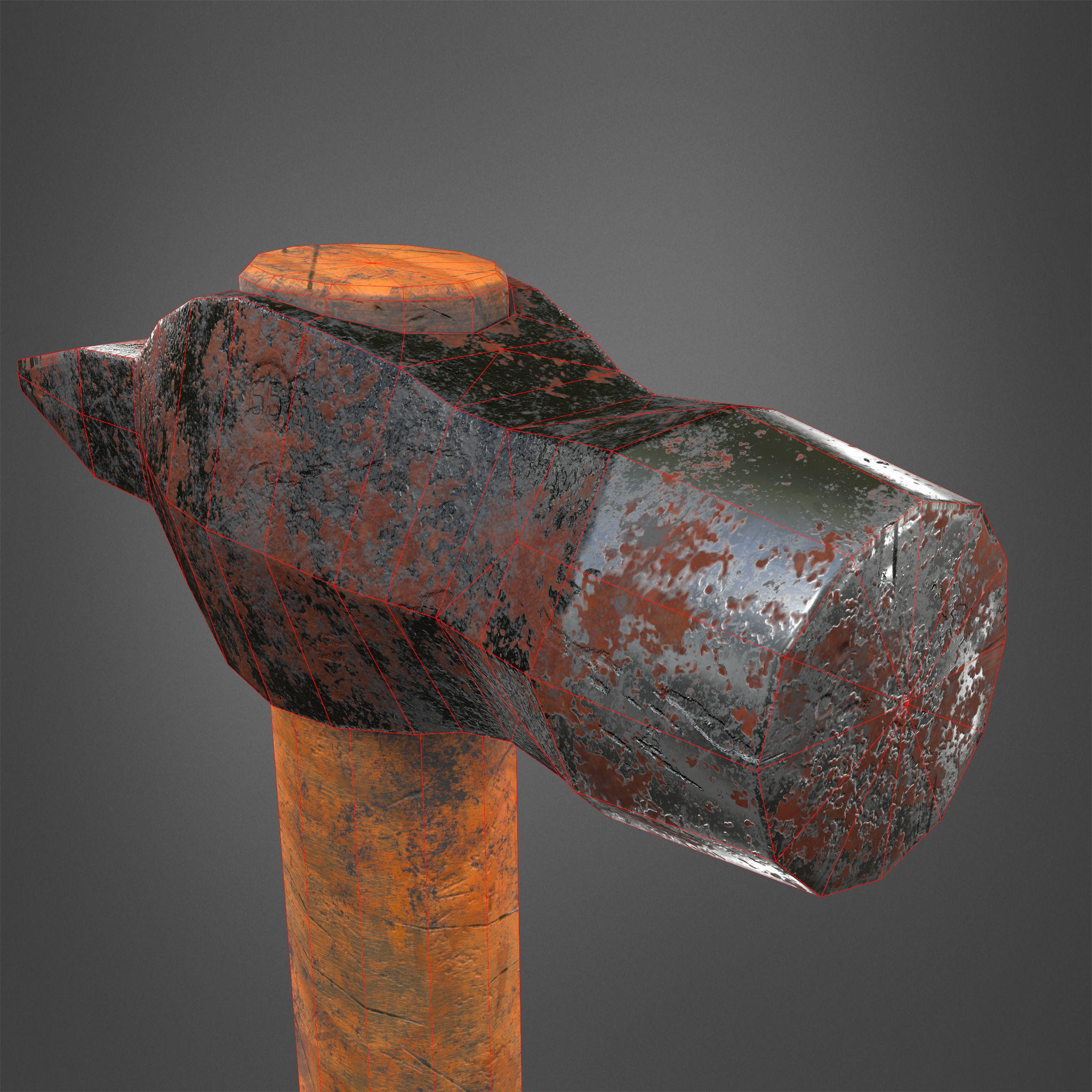 Hammer Realistic Low-poly 3D model_19