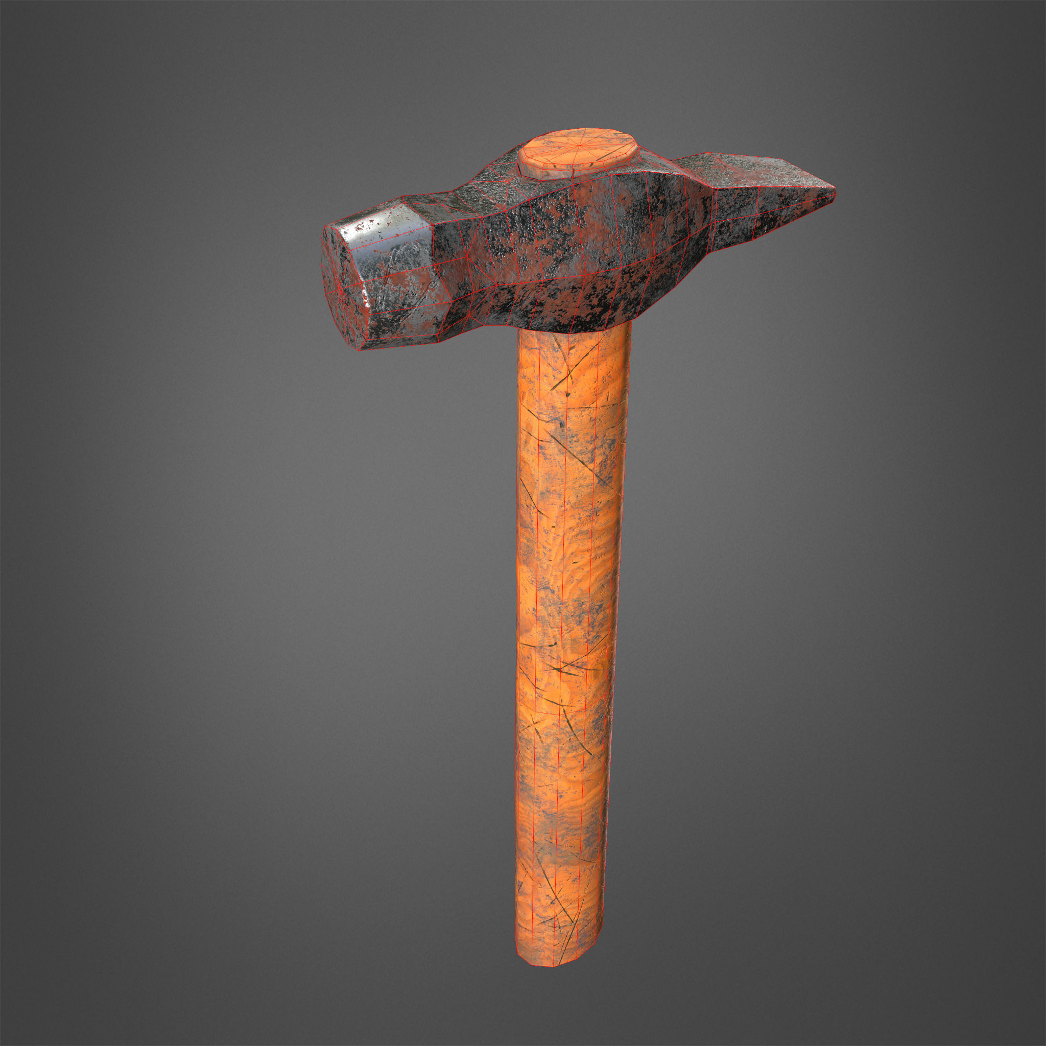 Hammer Realistic Low-poly 3D model_11
