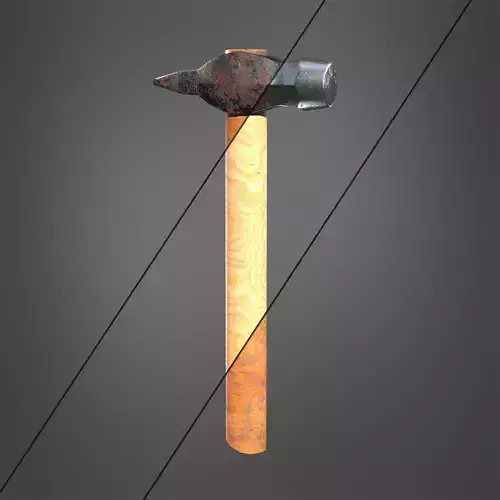 Hammer Realistic Low-poly 3D model