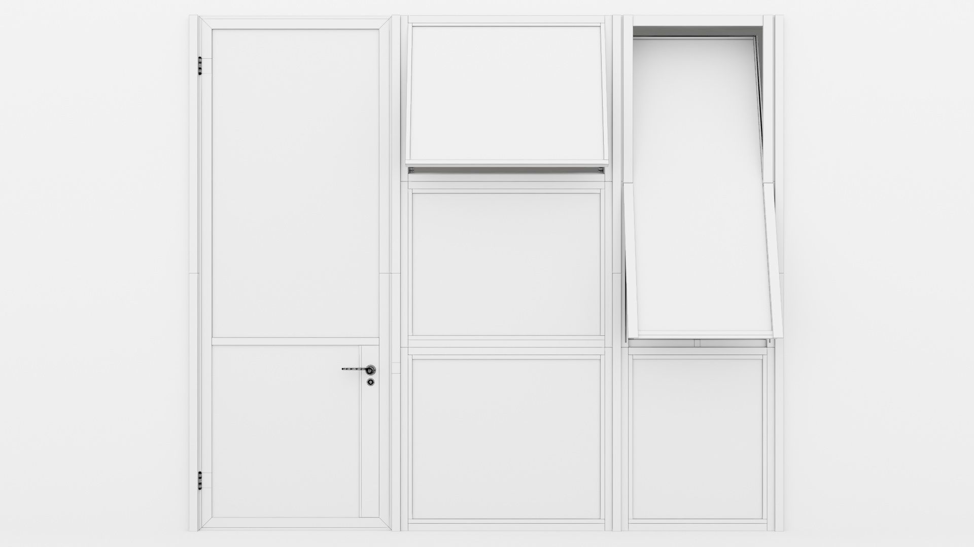 Aluminium door 17 3D model_6