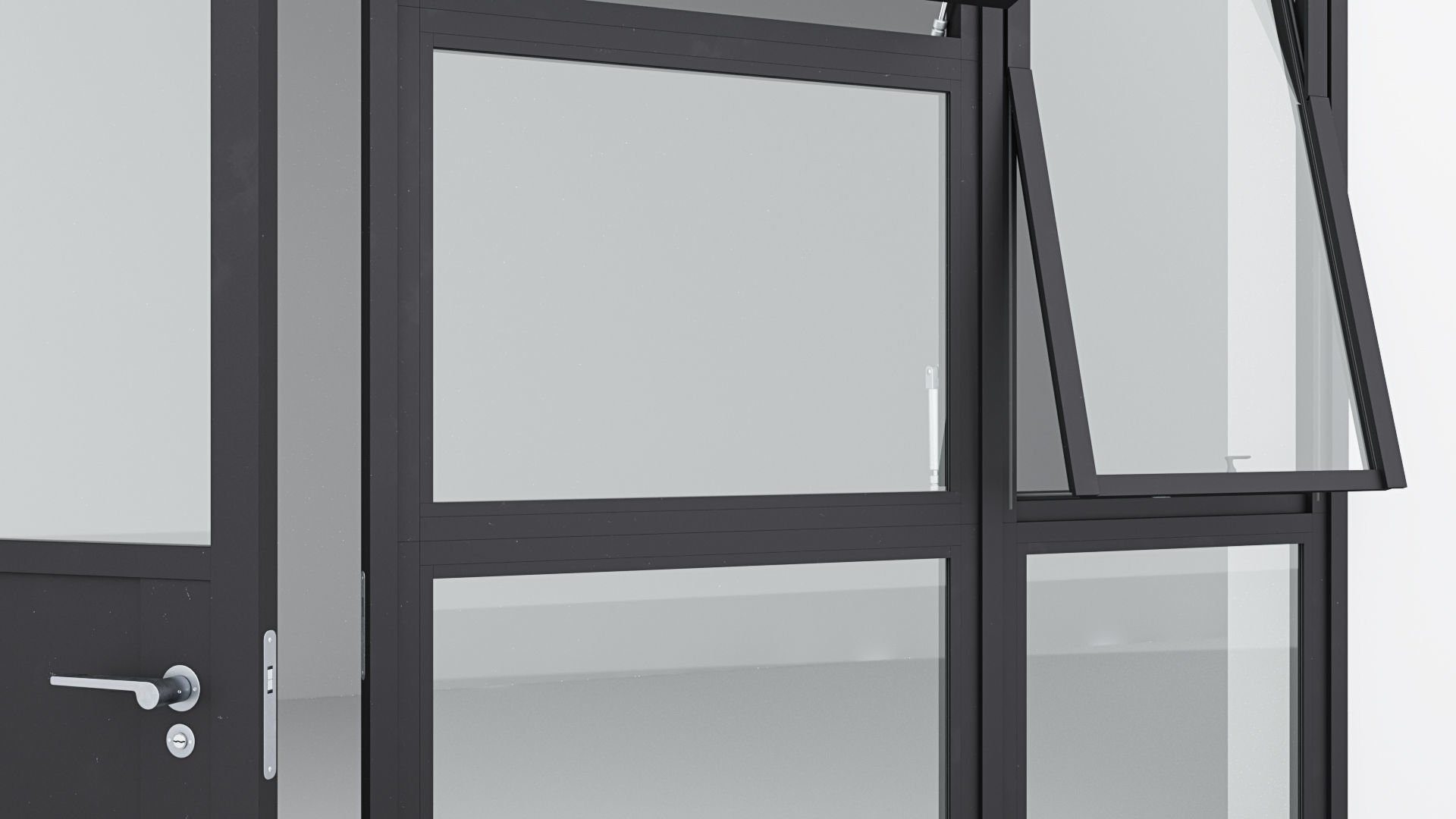 Aluminium door 17 3D model_2