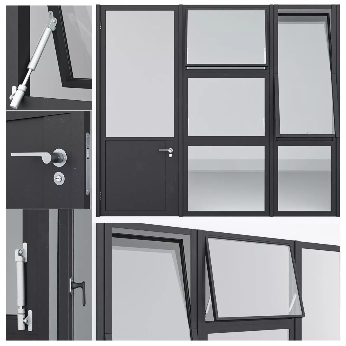 Aluminium door 17 3D model_0